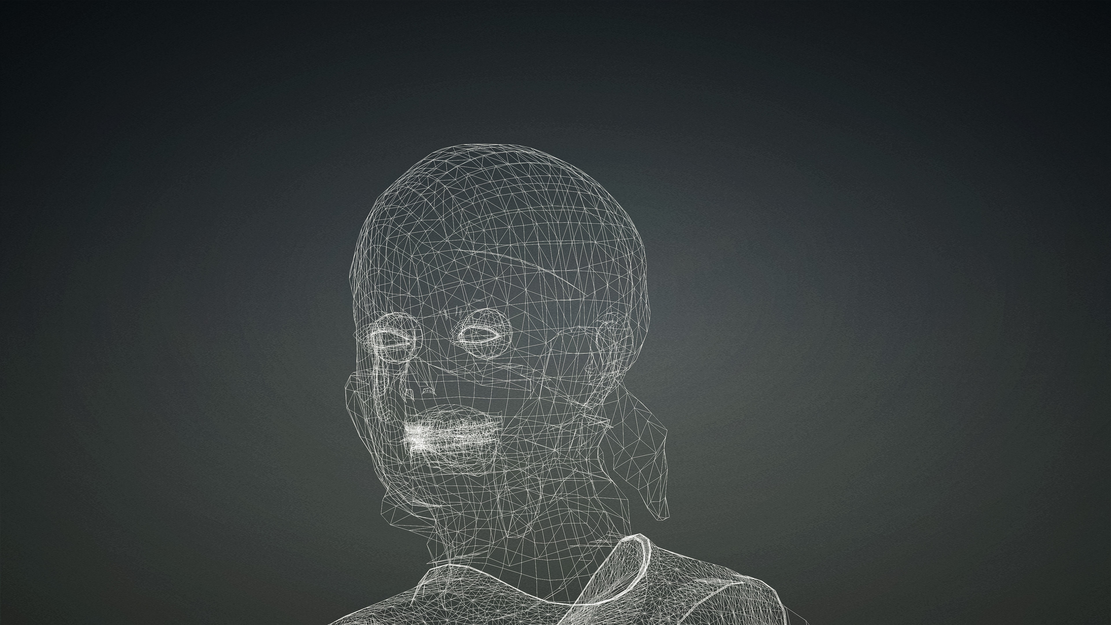 High Quality Realistic Female Military Cargo Low-poly 3D model_21