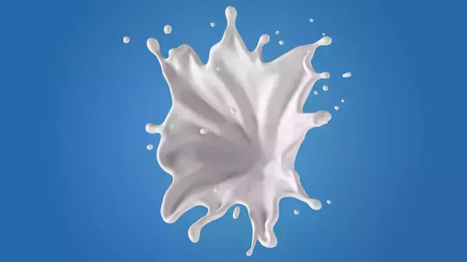 Milk Splash liquid 10 3D model