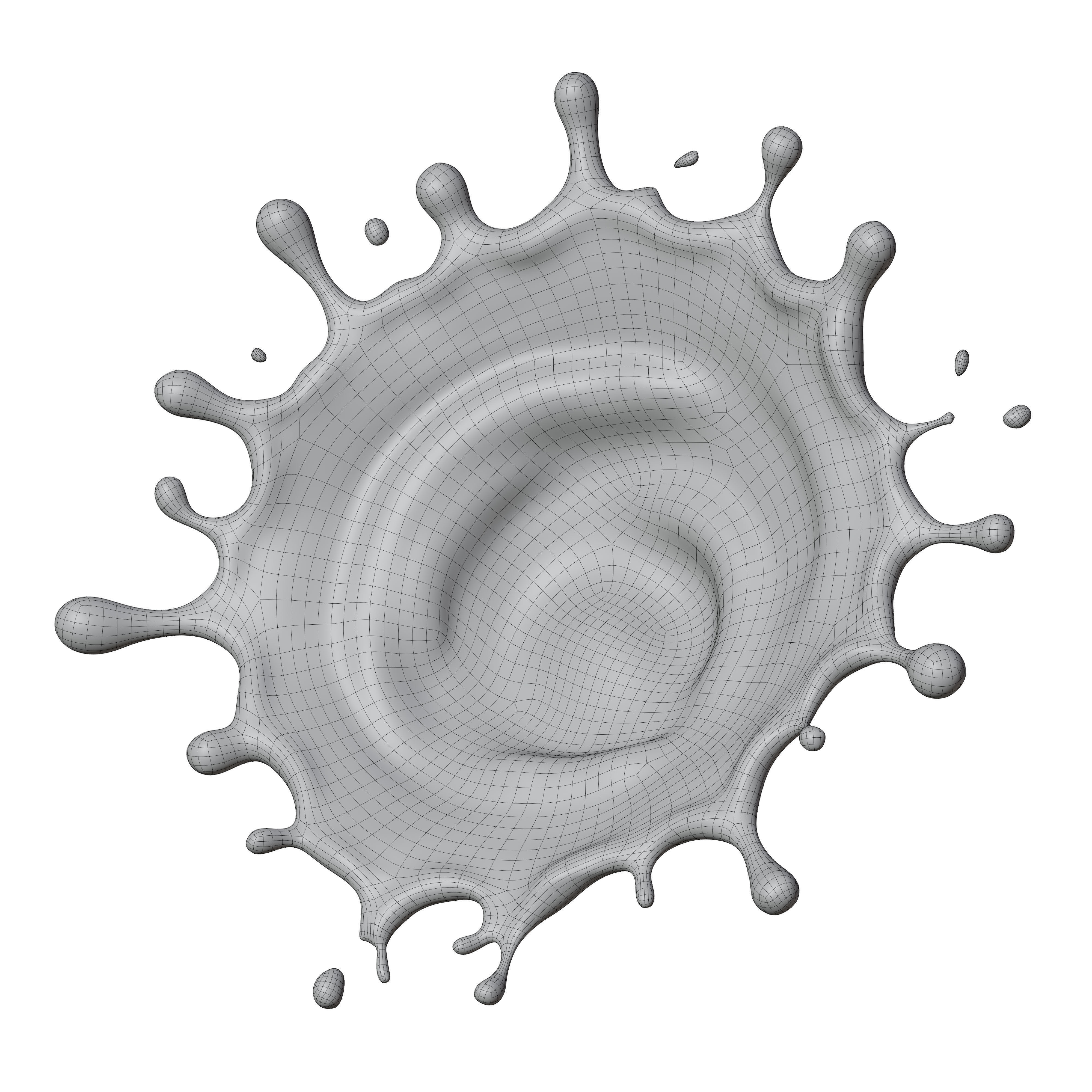 Milk Splash liquid 11 3D model_5