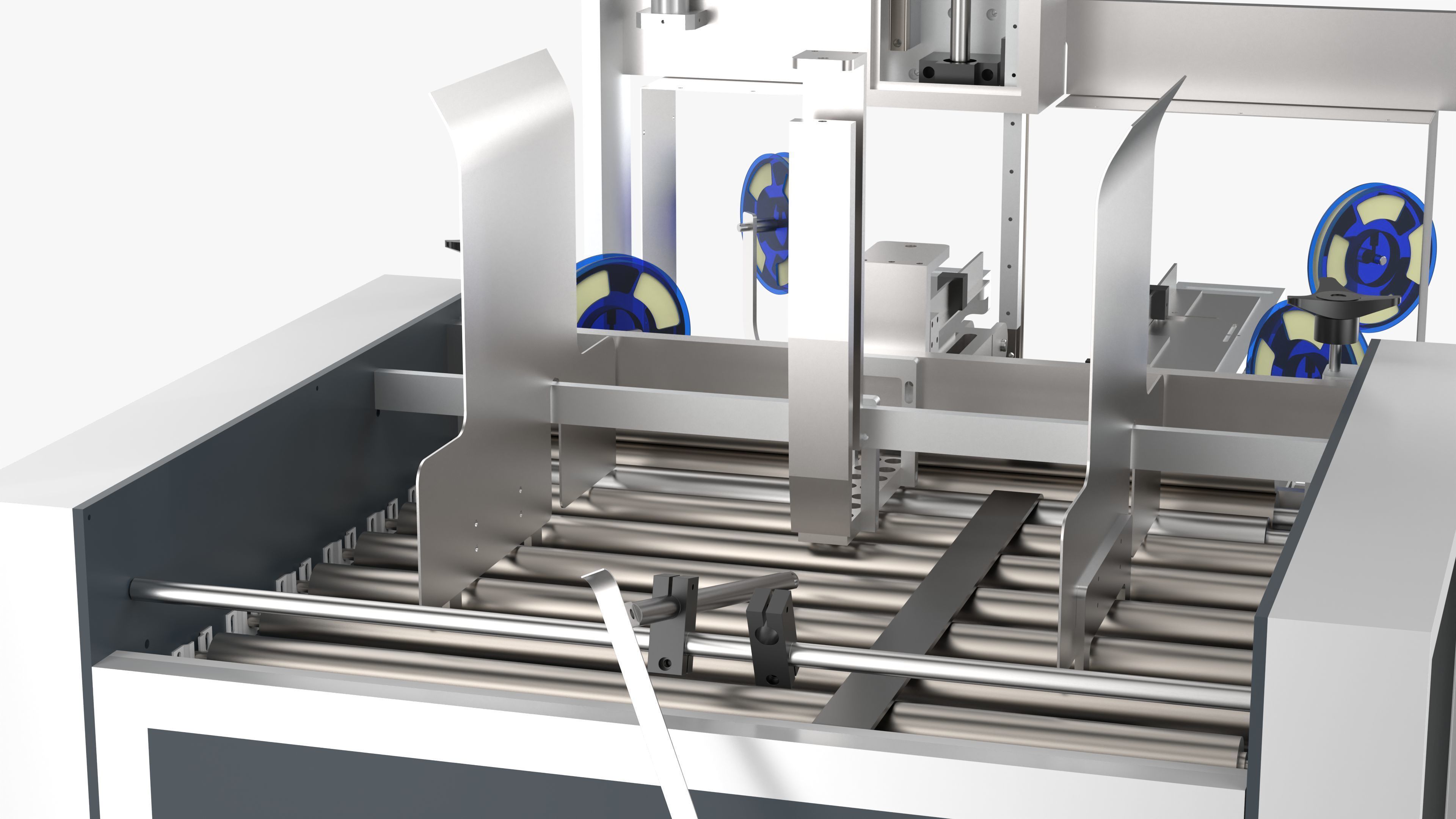 Automatic Gift Box Corner Sticking Machine 3D model_10