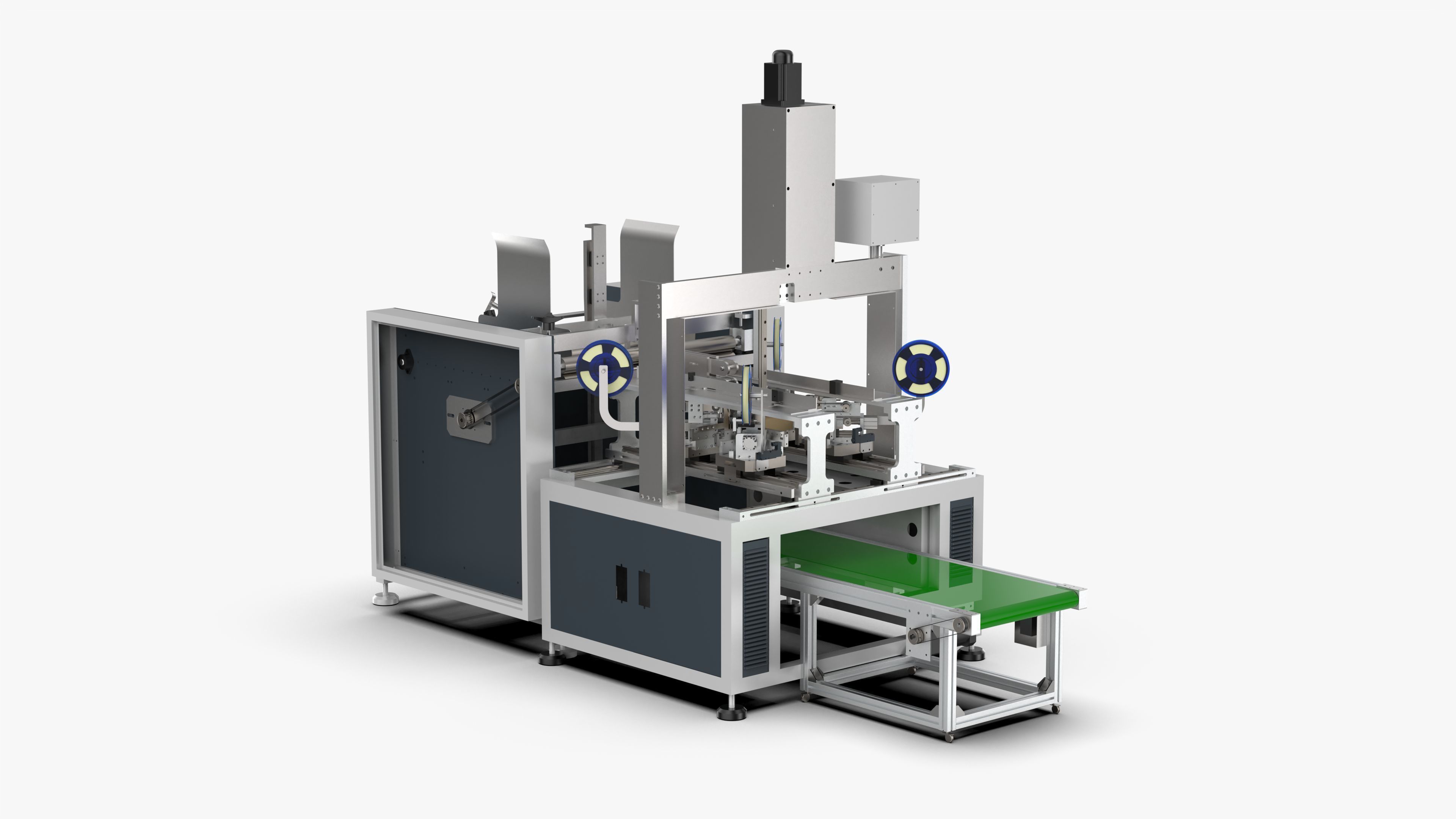 Automatic Gift Box Corner Sticking Machine 3D model_1