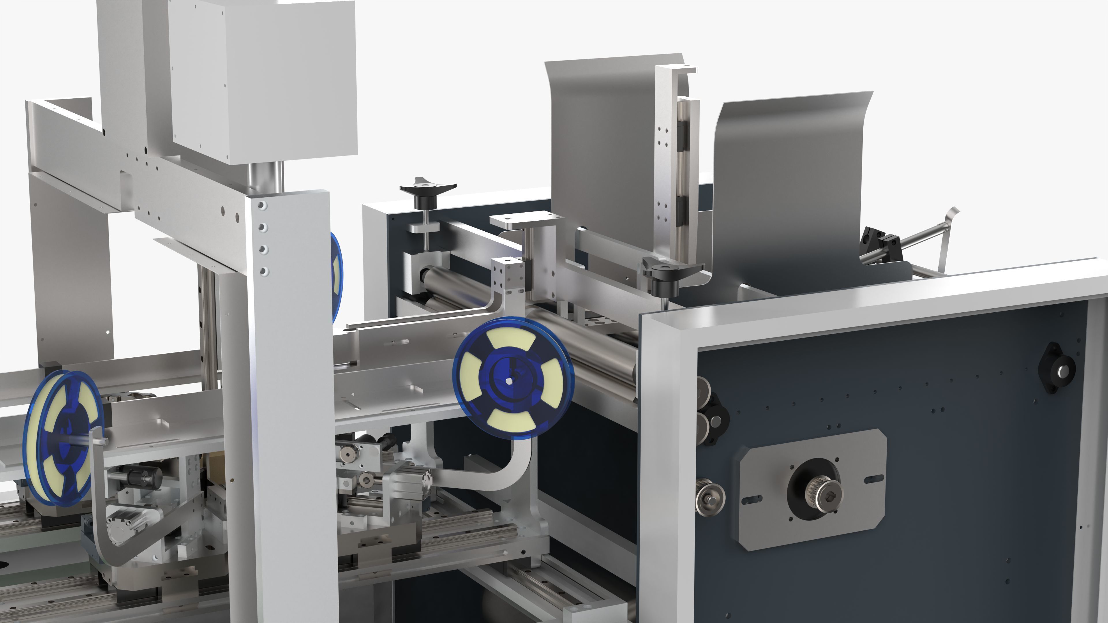 Automatic Gift Box Corner Sticking Machine 3D model_12