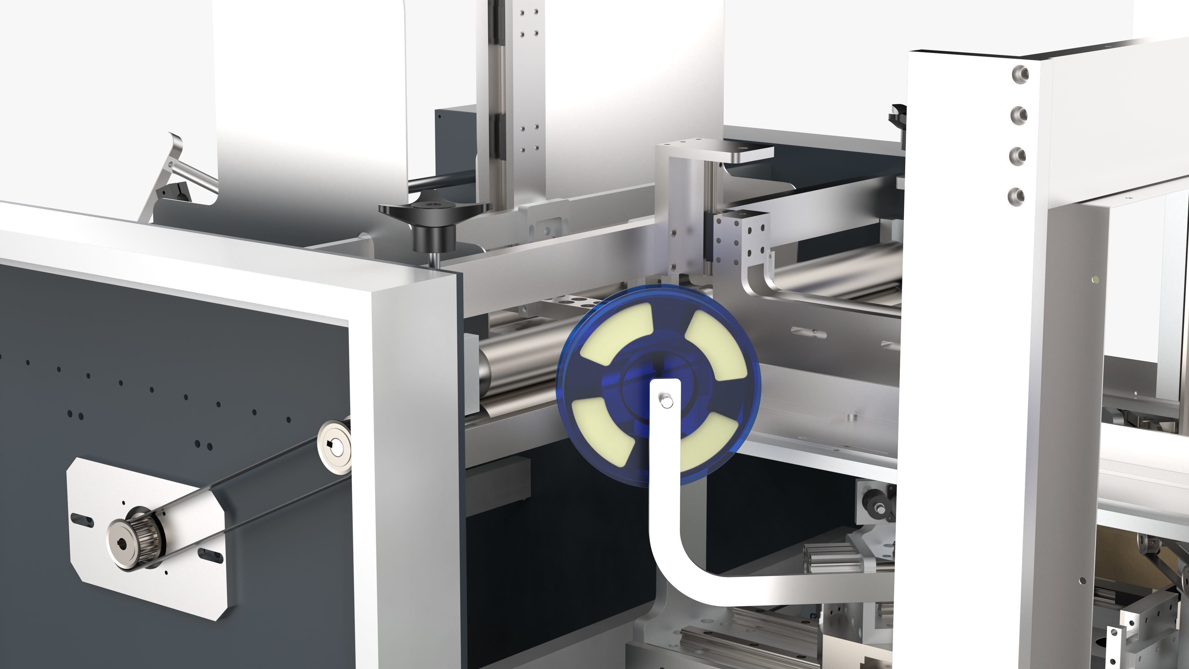 Automatic Gift Box Corner Sticking Machine 3D model_13