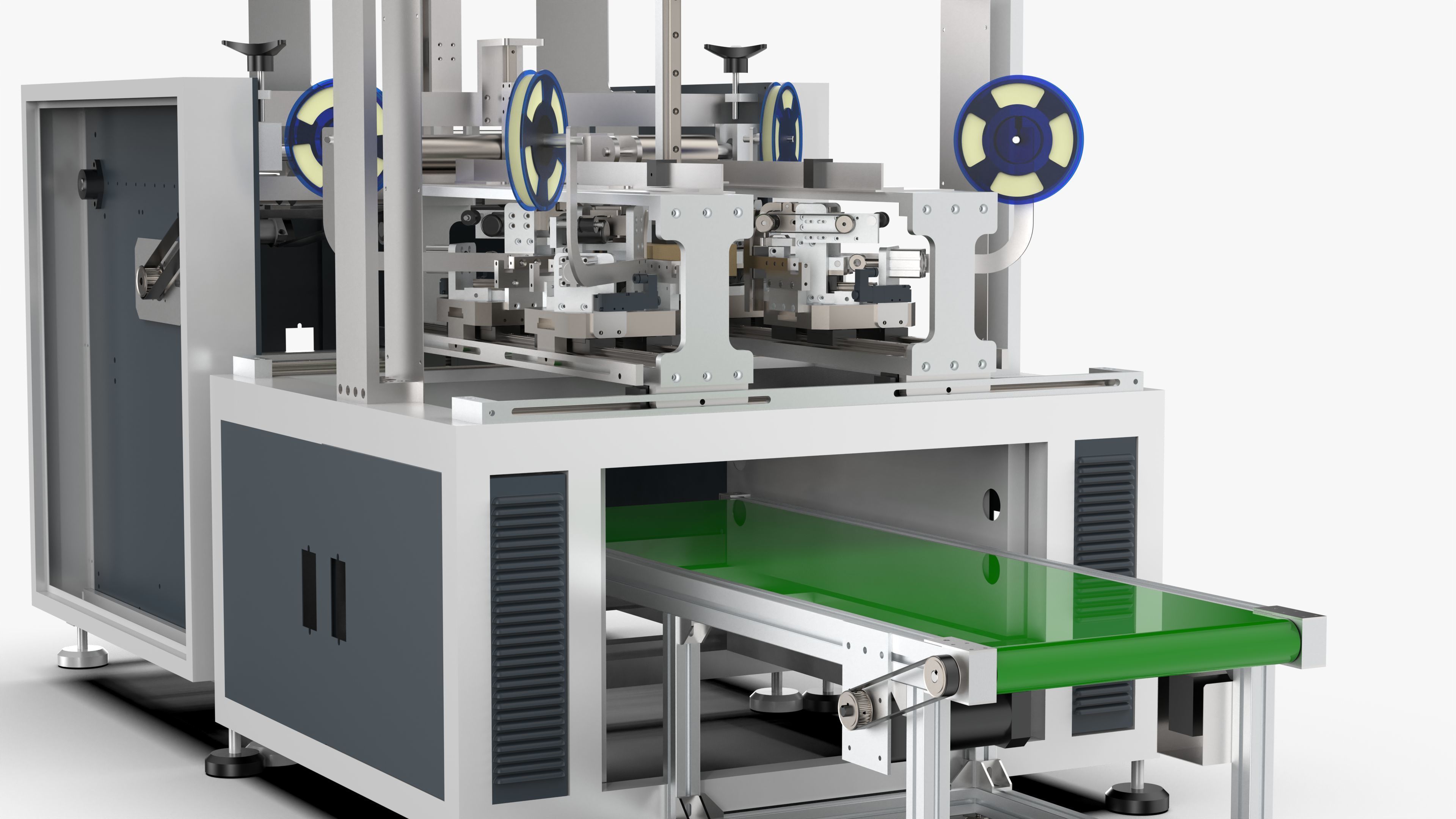 Automatic Gift Box Corner Sticking Machine 3D model_19