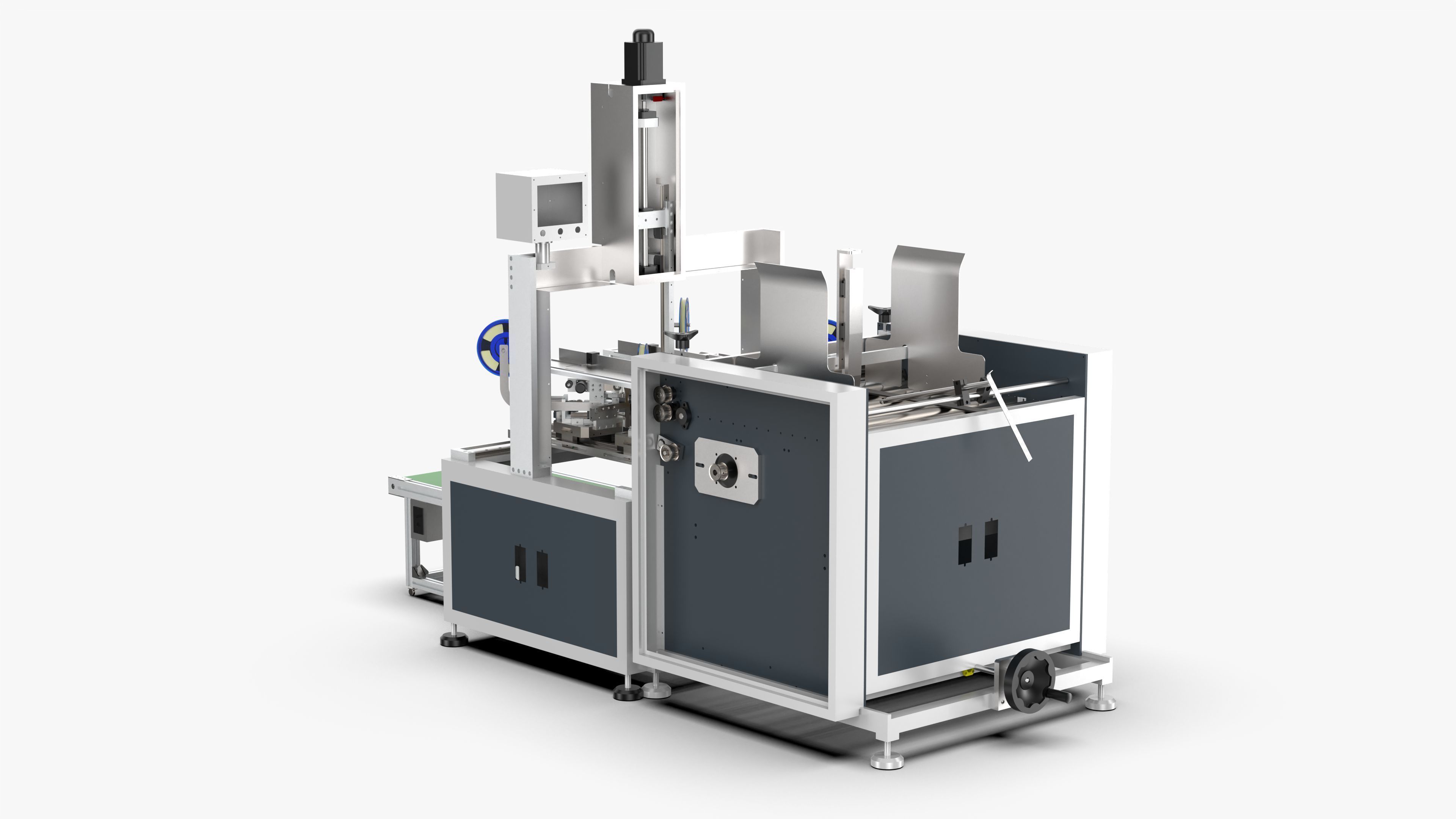 Automatic Gift Box Corner Sticking Machine 3D model_4