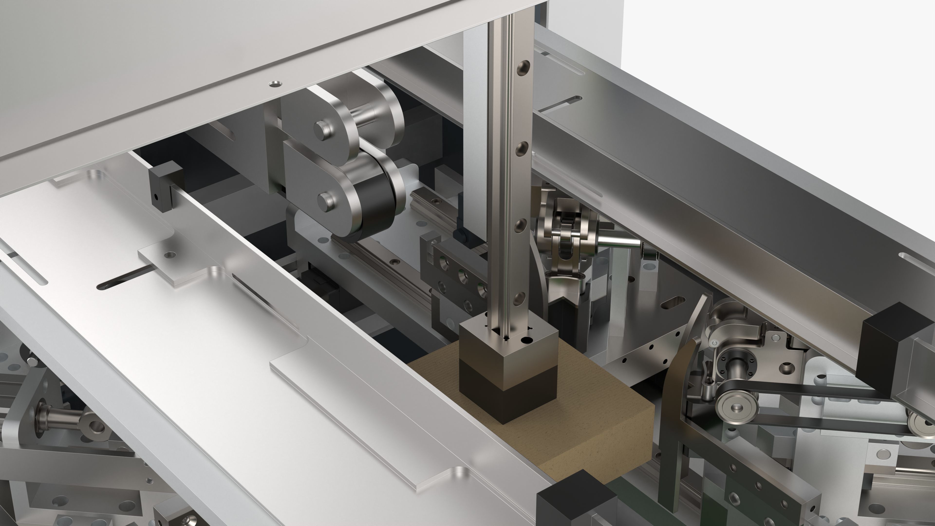 Automatic Gift Box Corner Sticking Machine 3D model_20