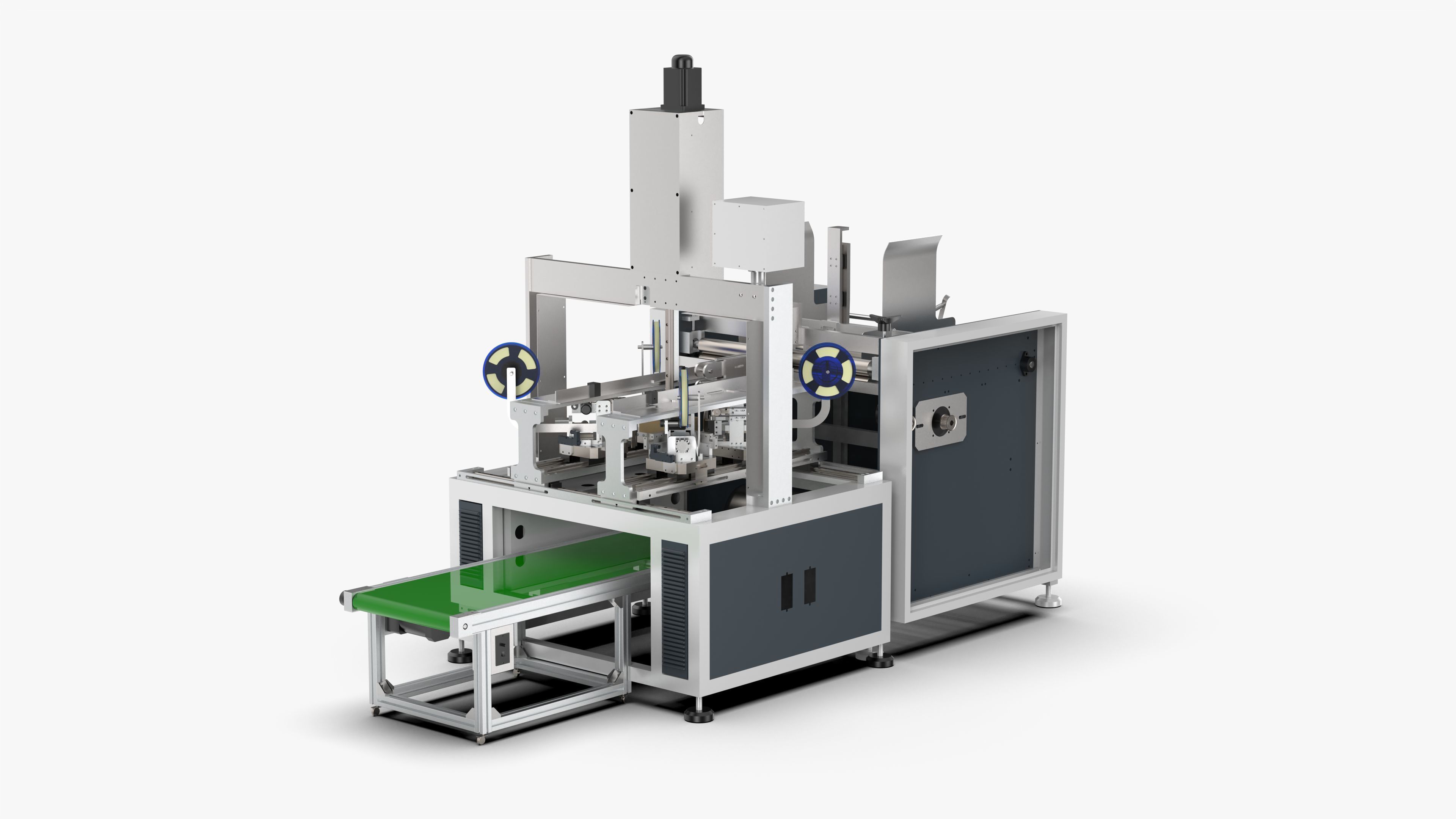 Automatic Gift Box Corner Sticking Machine 3D model_2