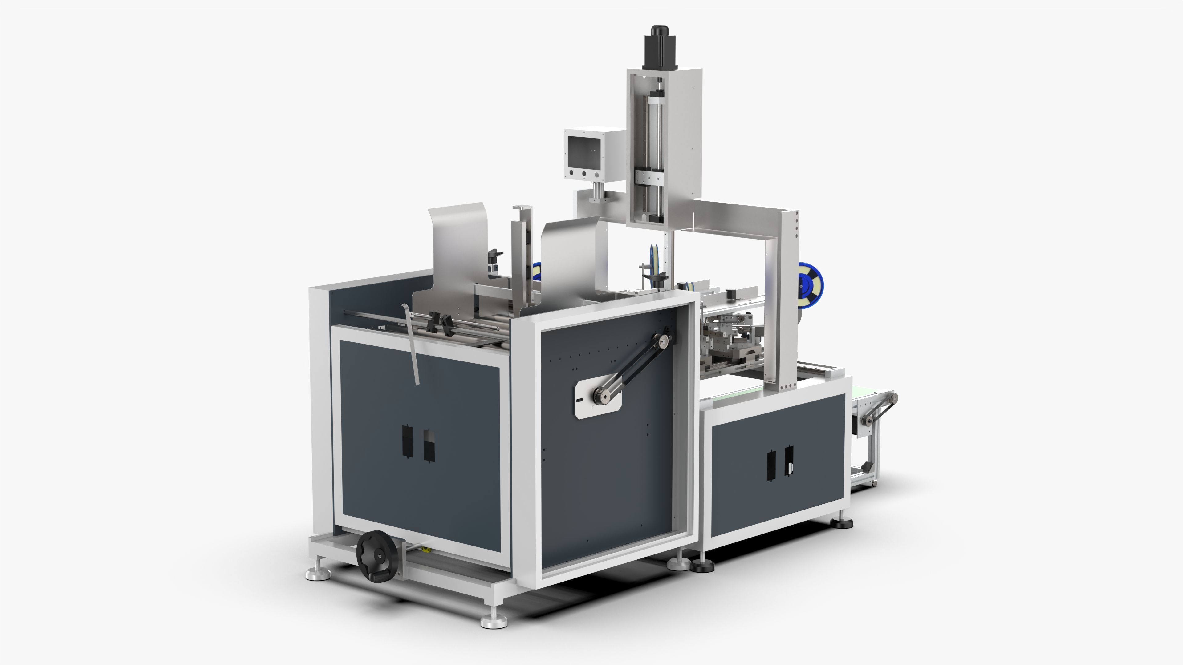 Automatic Gift Box Corner Sticking Machine 3D model_3