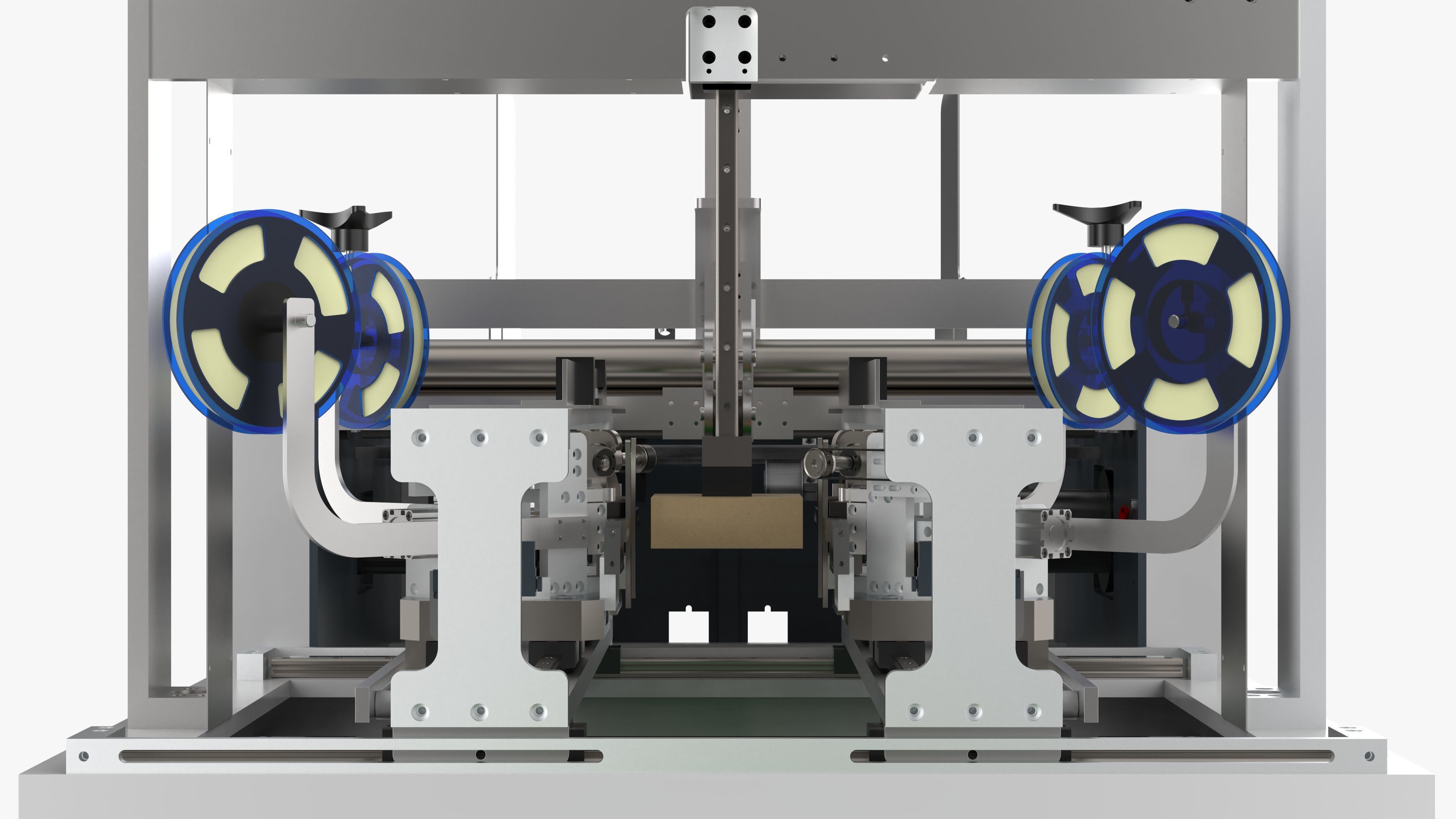 Automatic Gift Box Corner Sticking Machine 3D model_16