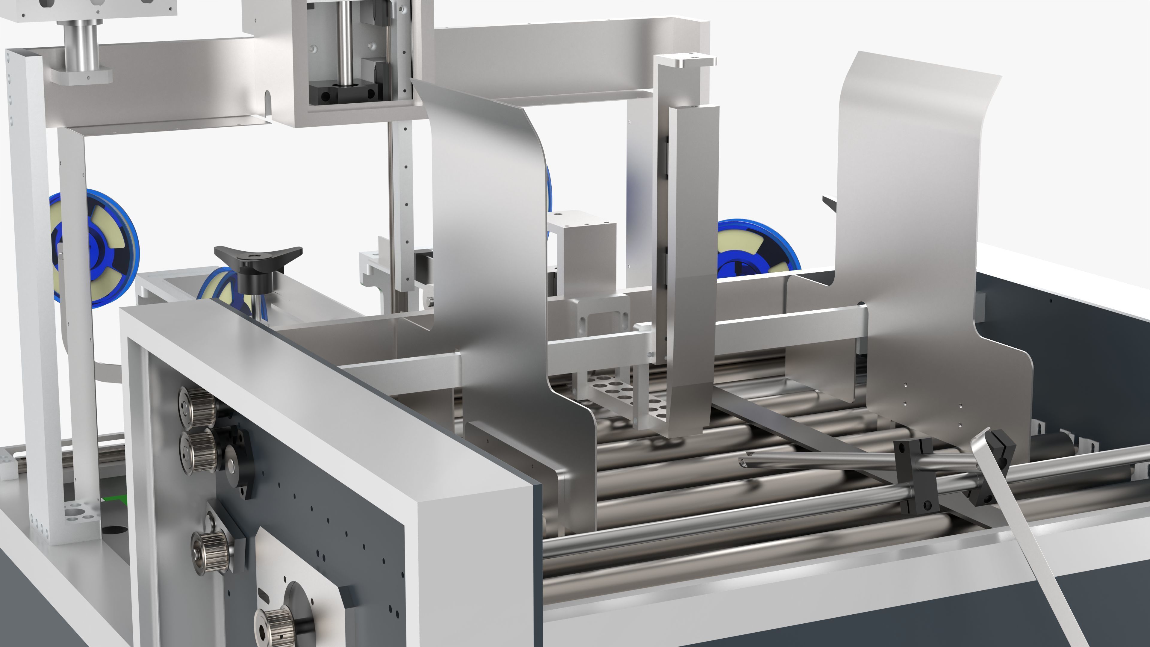 Automatic Gift Box Corner Sticking Machine 3D model_11