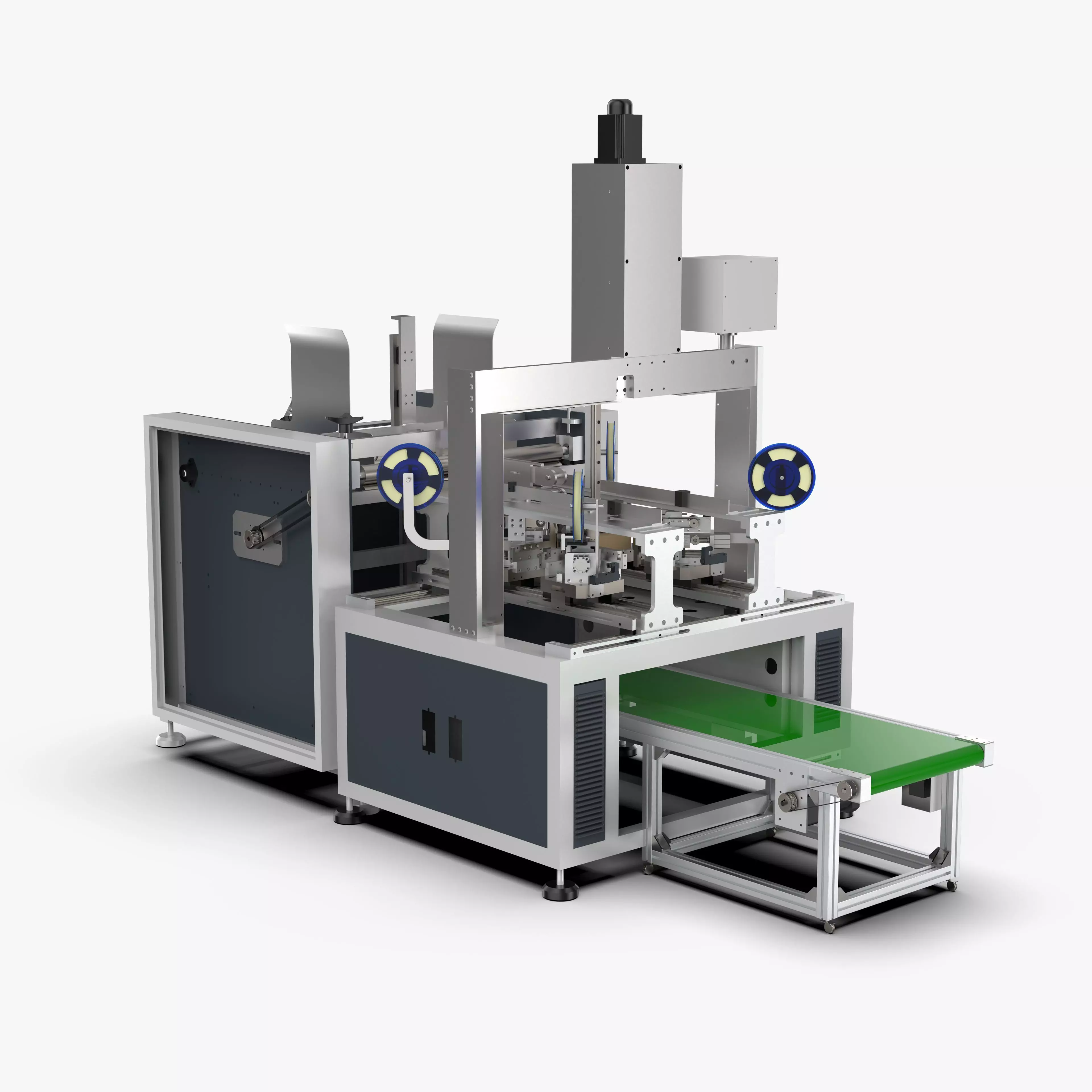 Automatic Gift Box Corner Sticking Machine 3D model_0