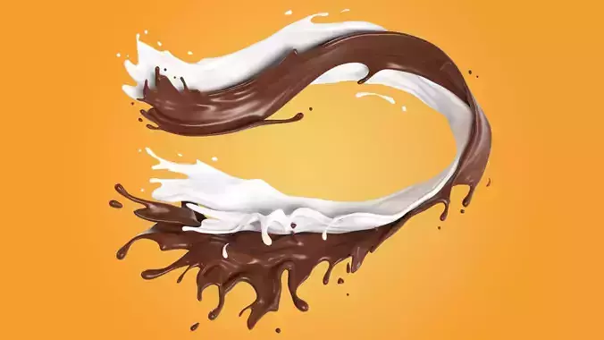 Milk Splash liquid 12 3D model