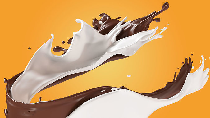Milk Splash liquid 12 3D model 4