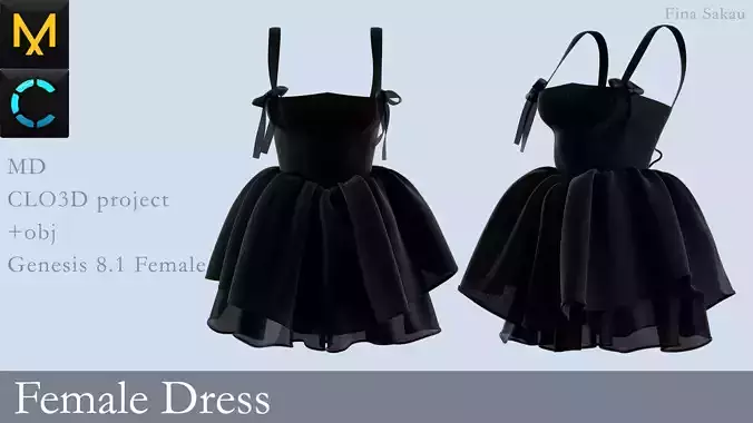 Female Dress Marvelous Designer