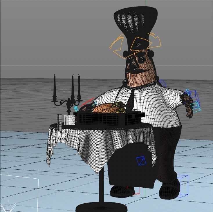 cartoon chefs 3D model_1