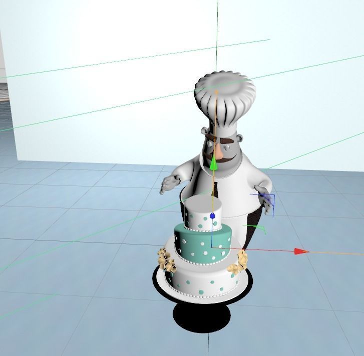  cartoon chefs 3D model_9