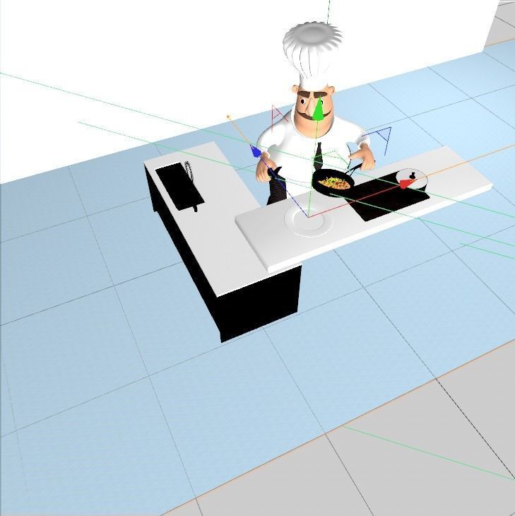  cartoon chefs 3D model_4