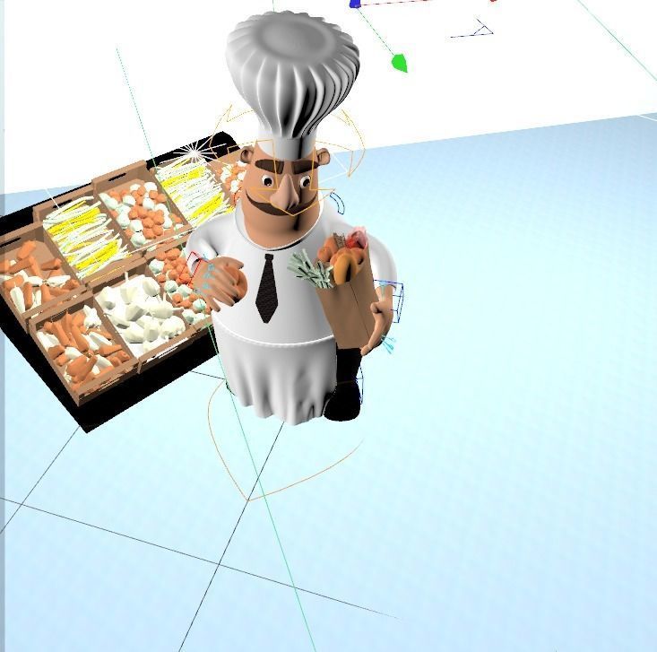  cartoon chefs 3D model_6