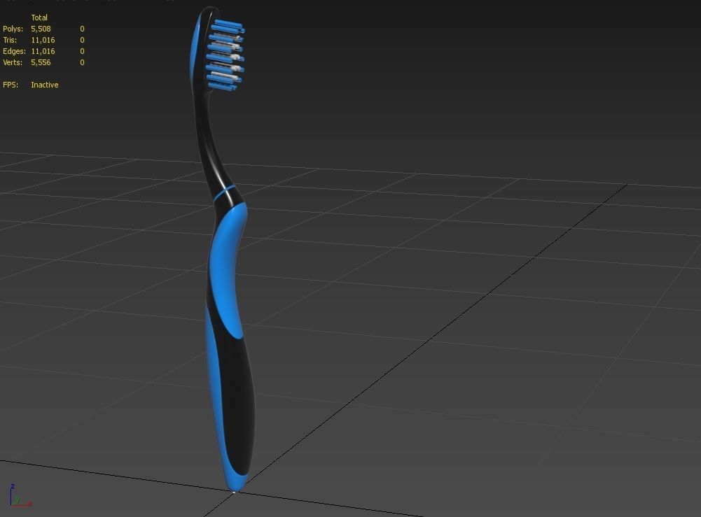 Toothbrush M01 Low-poly 3D model_3