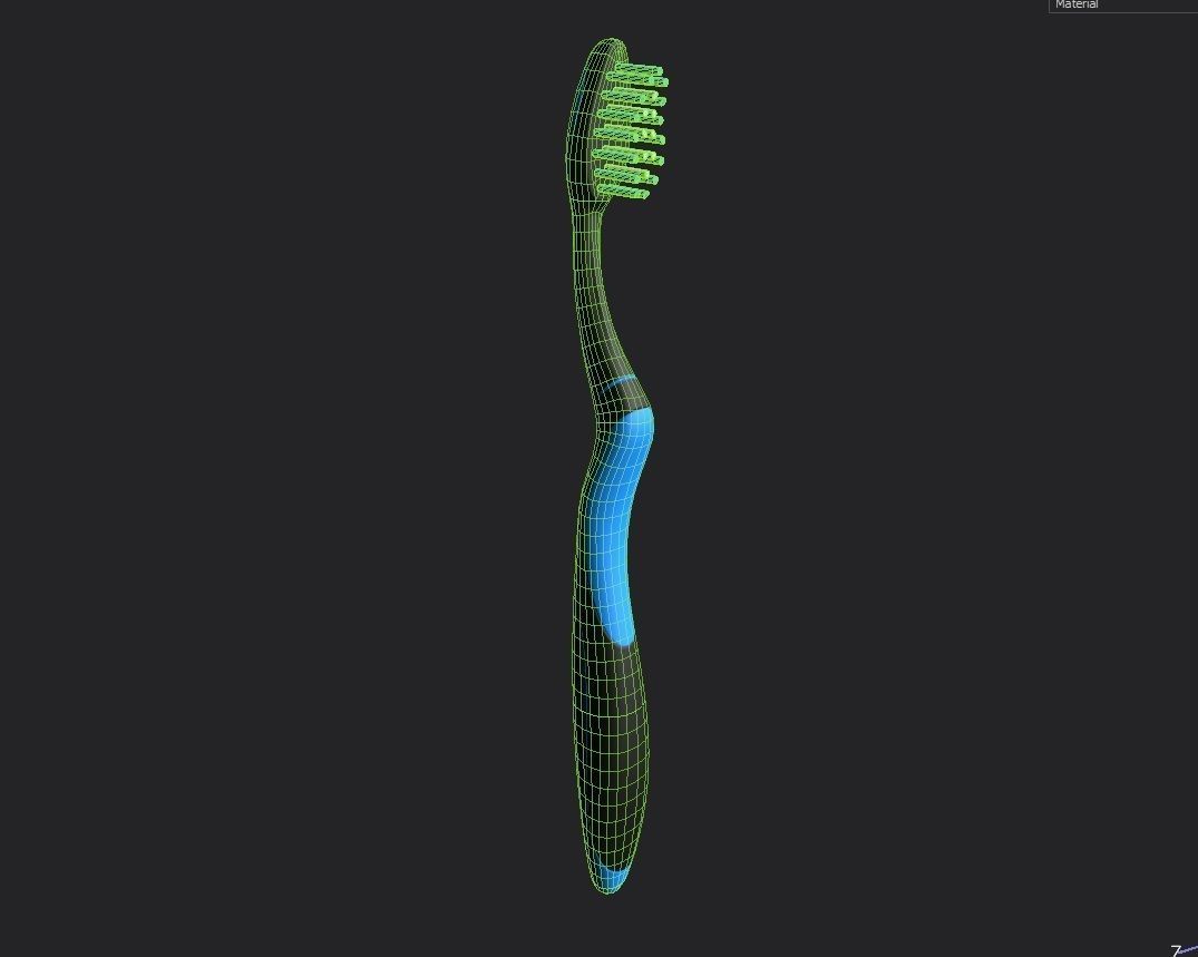 Toothbrush M01 Low-poly 3D model_7
