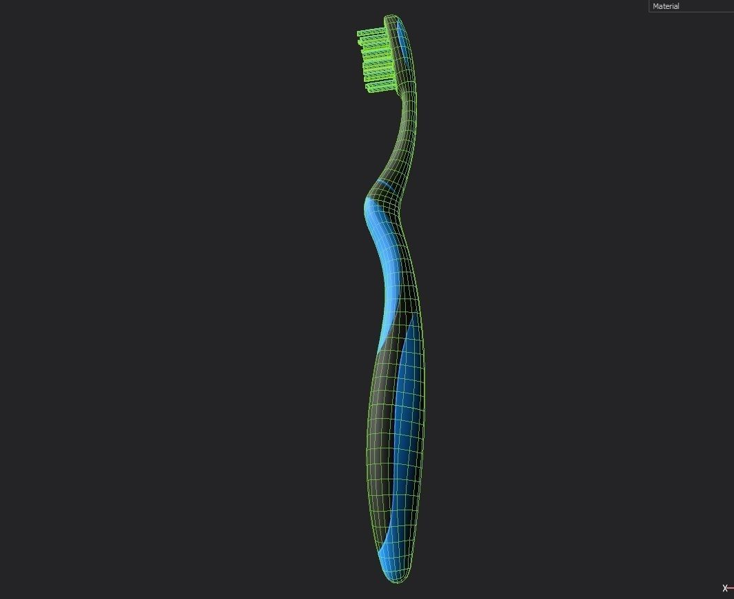 Toothbrush M01 Low-poly 3D model_9