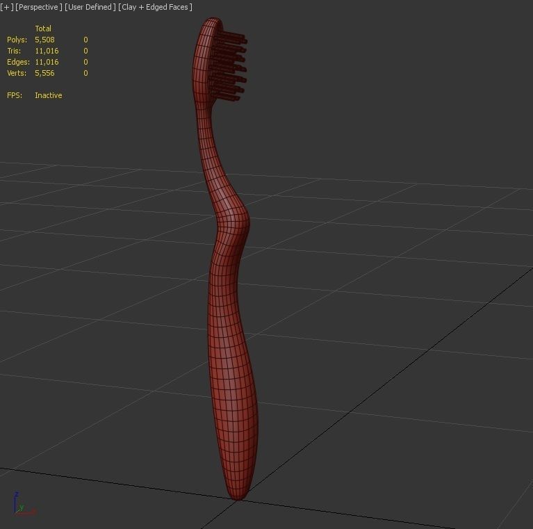 Toothbrush M01 Low-poly 3D model_4