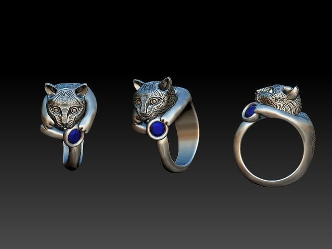 leopard printable ring 3D print model