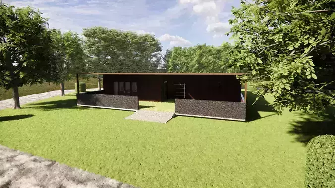 5 1 Villa with Large Lawn and Trees