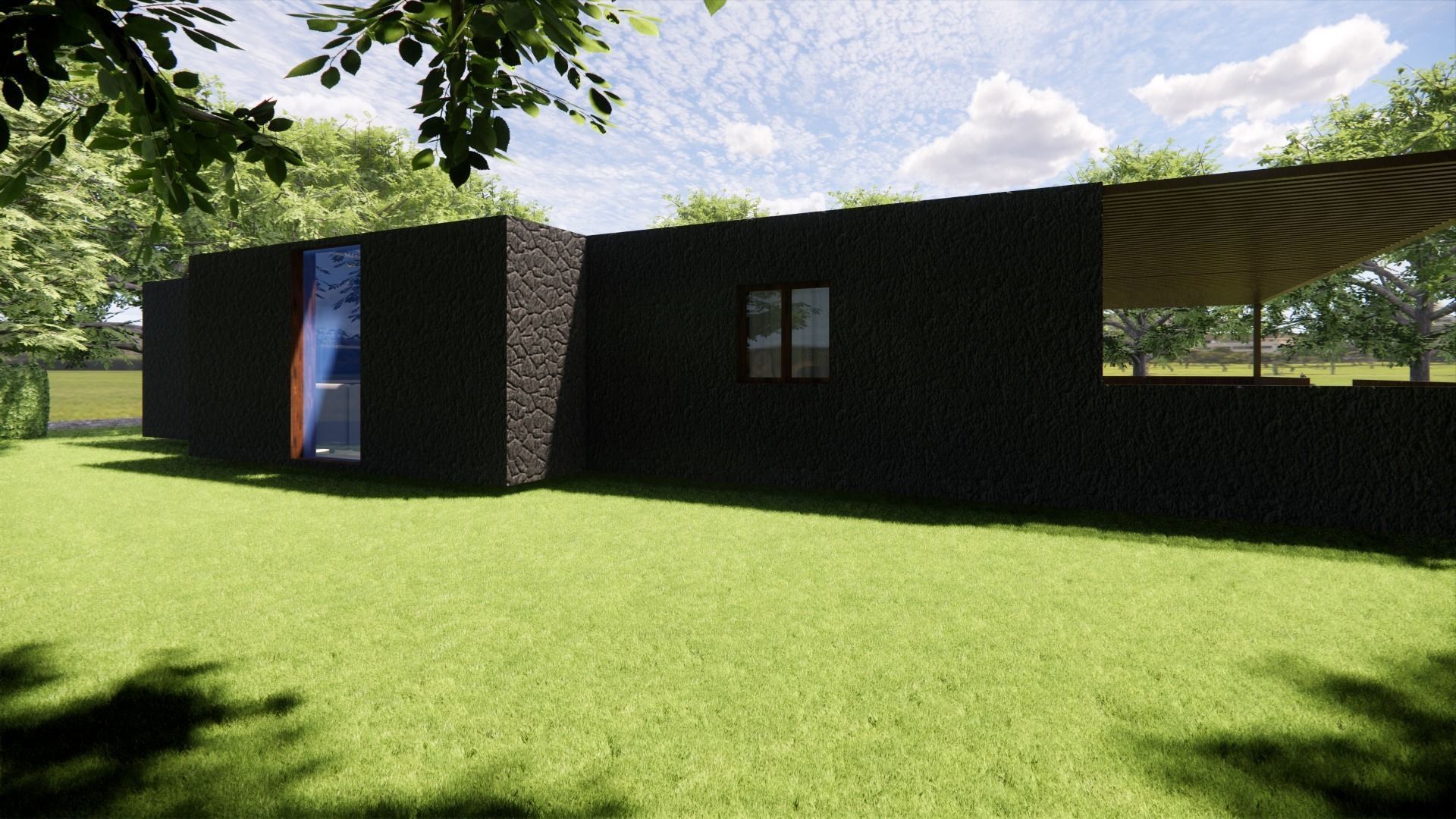 5 1 Villa with Large Lawn and Trees 3D model_7