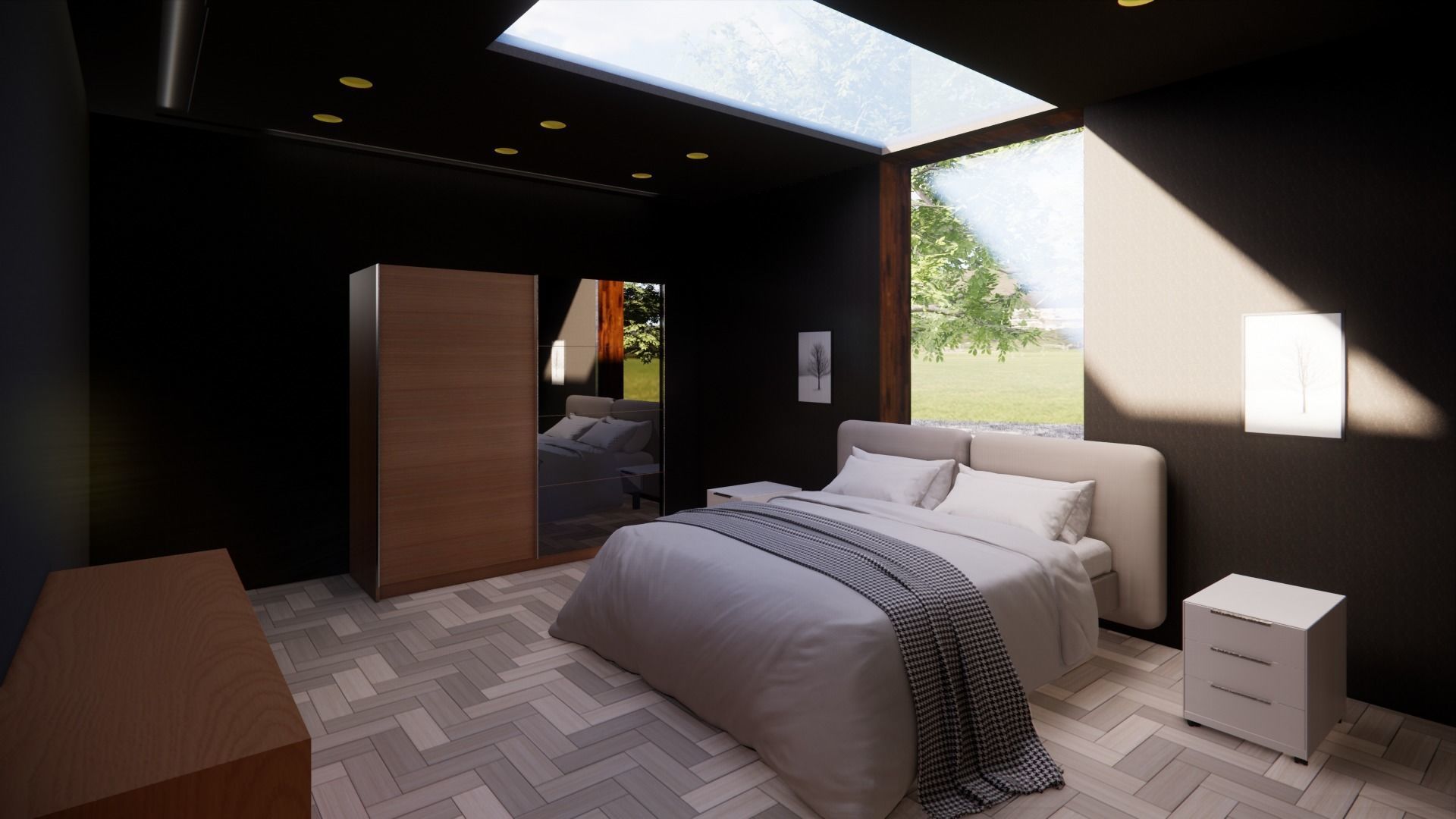 5 1 Villa with Large Lawn and Trees 3D model_3