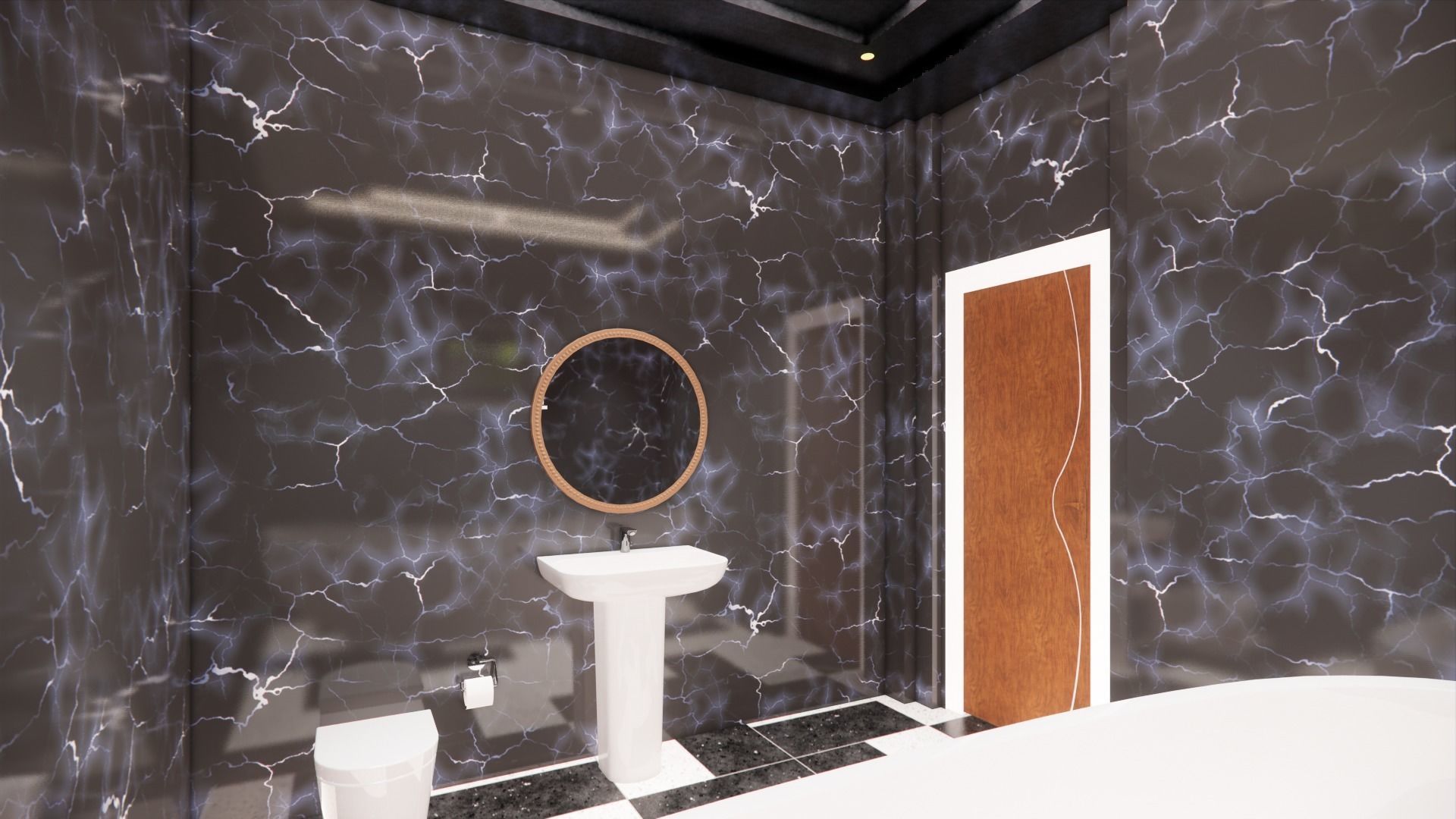 5 1 Villa with Large Lawn and Trees 3D model_1