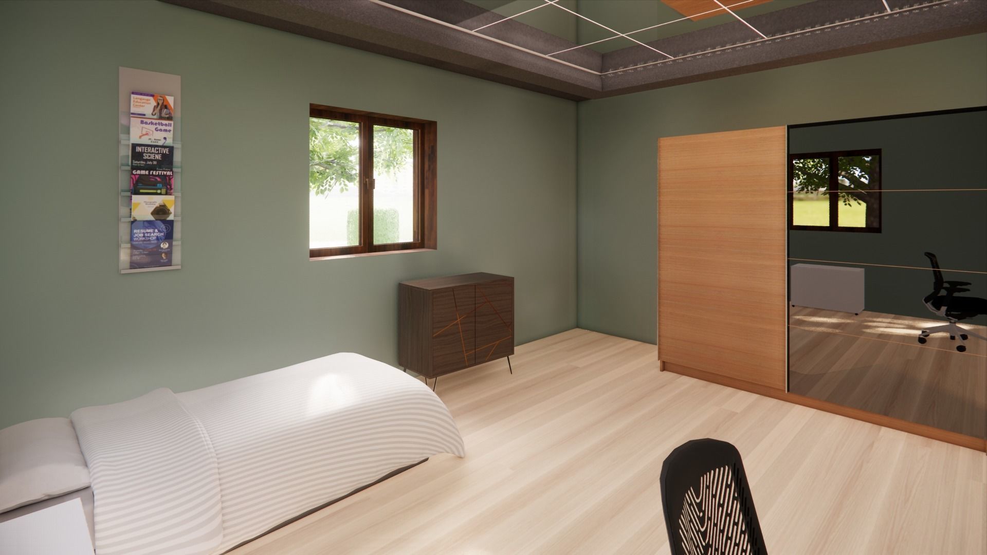 5 1 Villa with Large Lawn and Trees 3D model_5