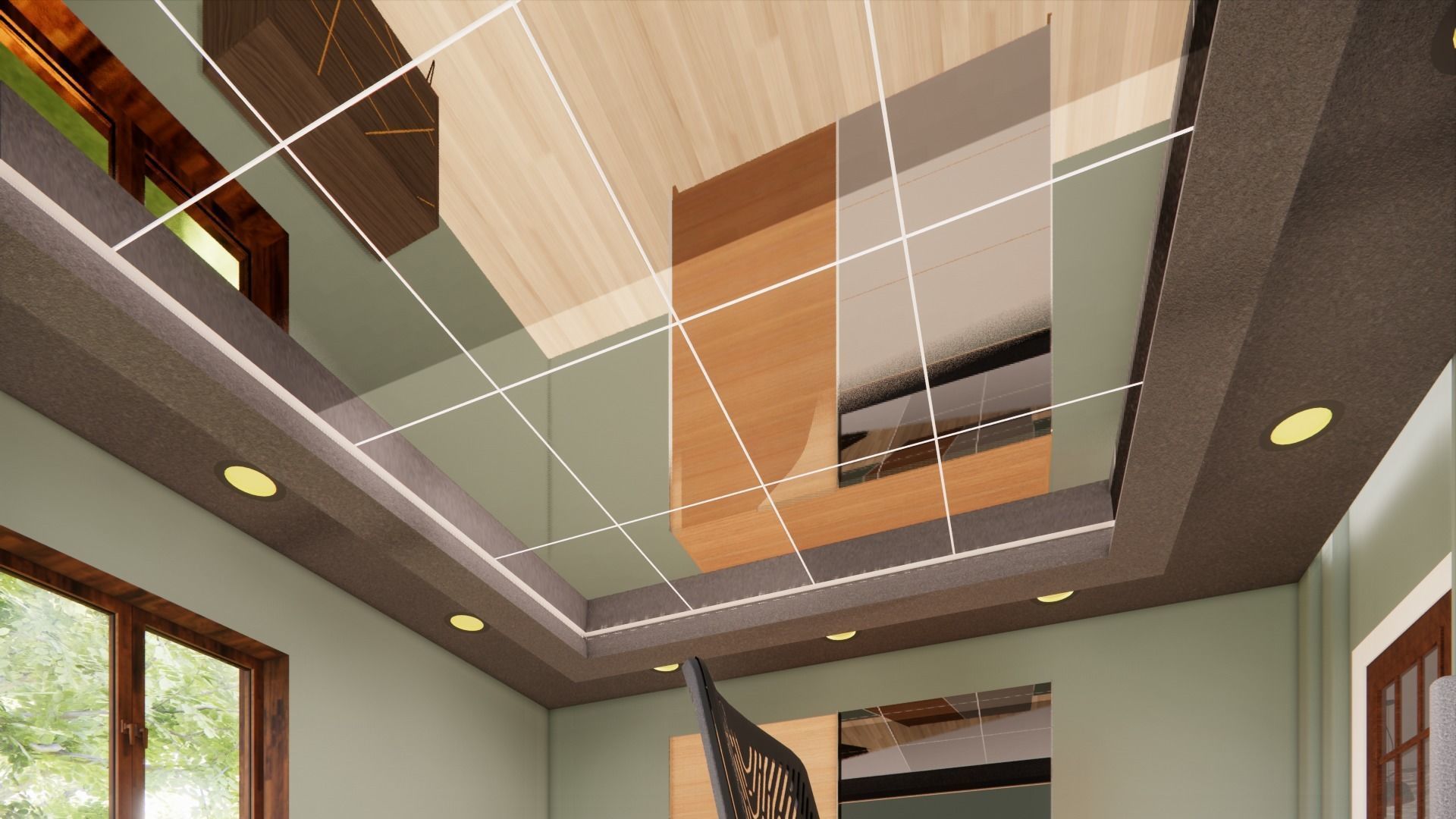 5 1 Villa with Large Lawn and Trees 3D model_6