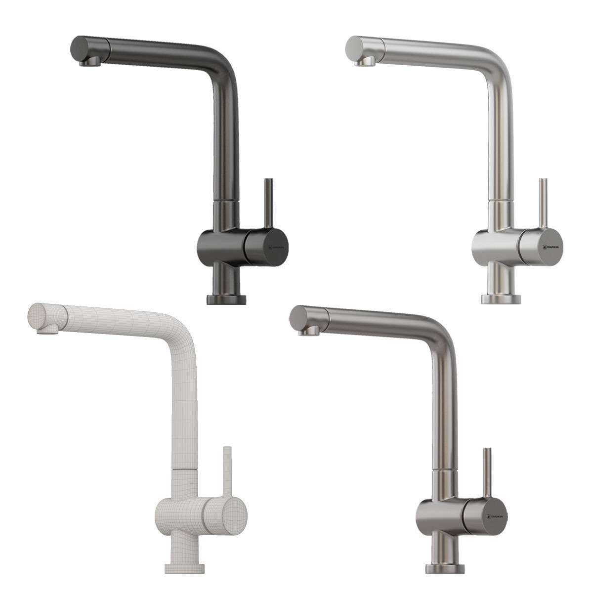 Faucet Omoikiri set 01 3D model_1