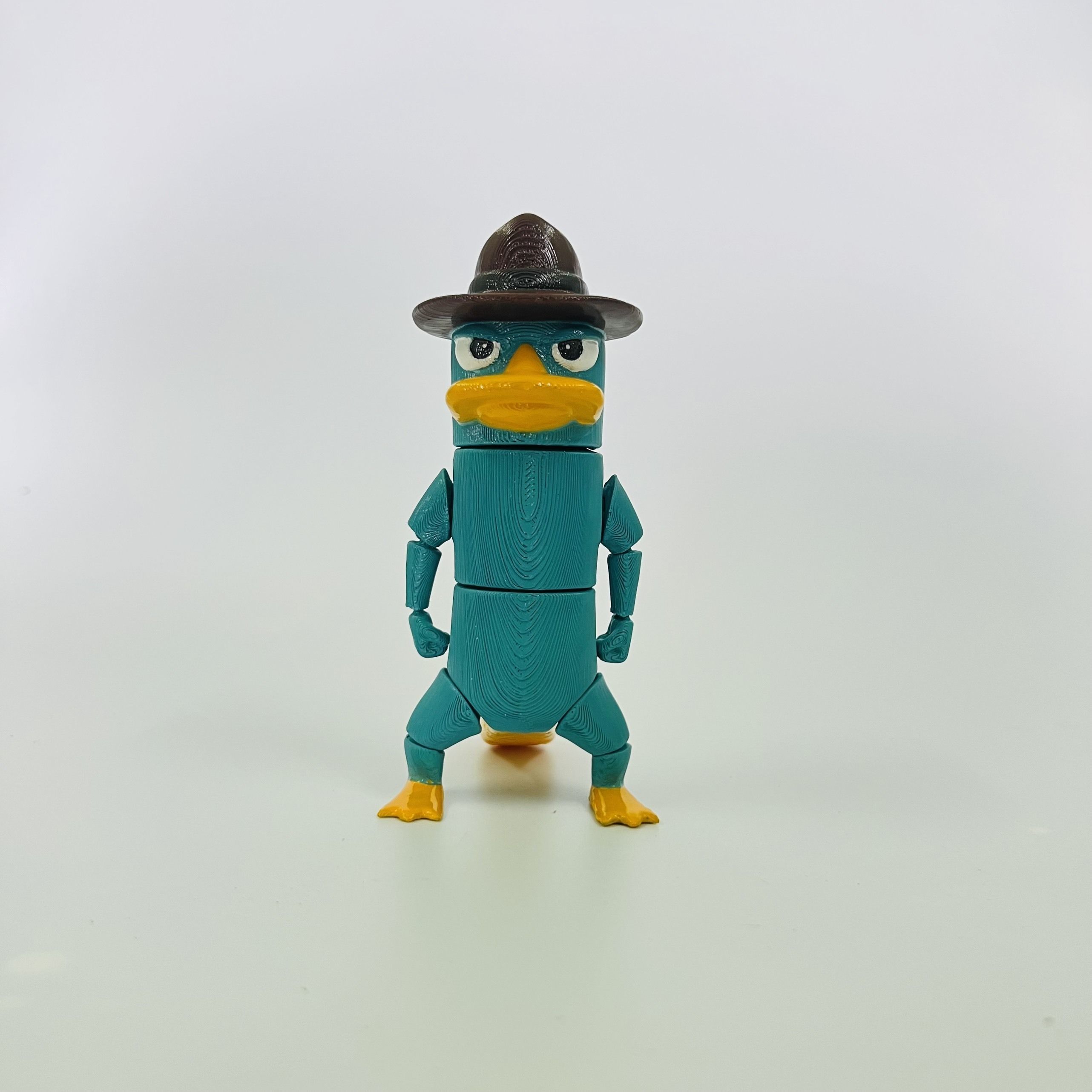 PERRY THE PLATYPUS FLEXIBLE ARTICULATED 3D print model_2