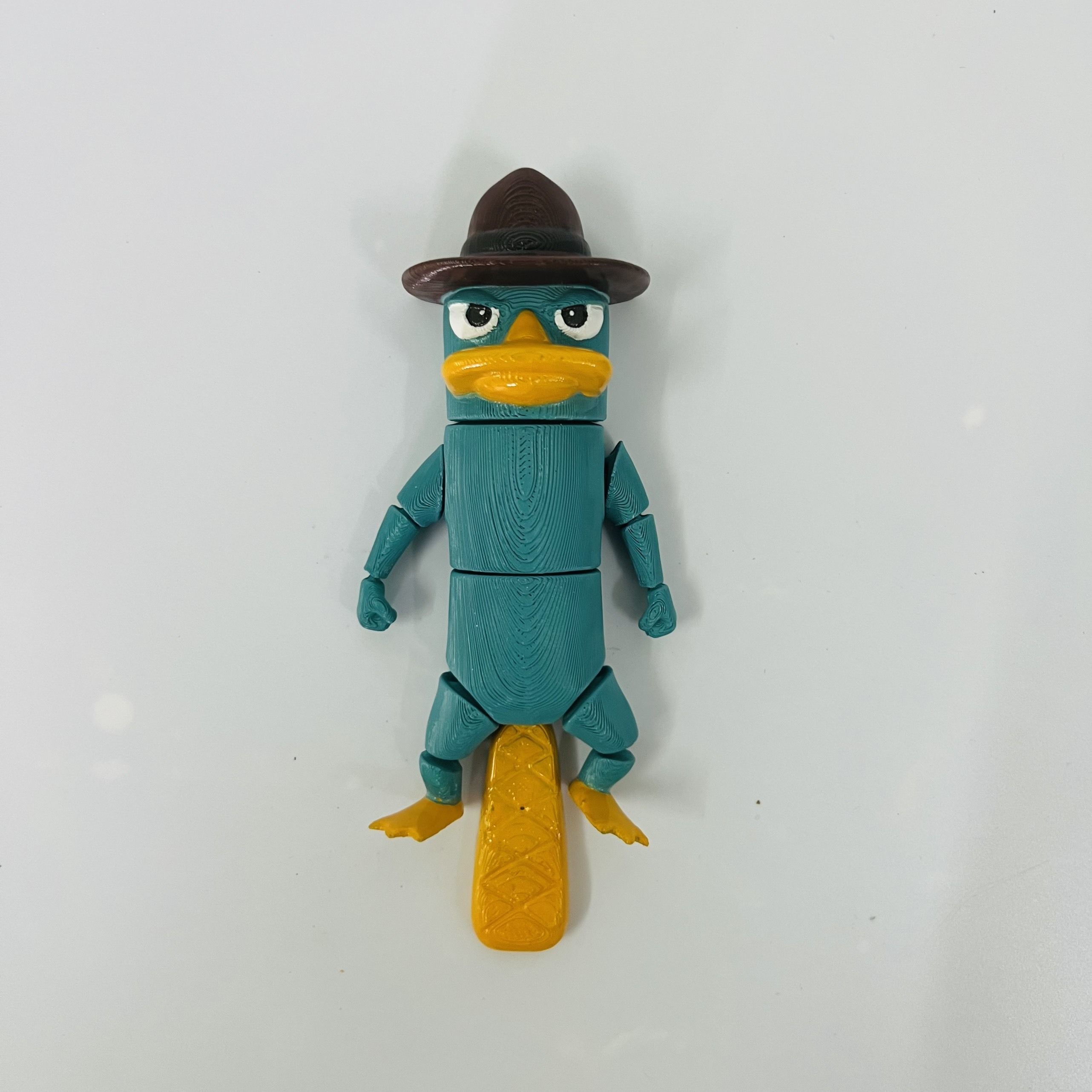 PERRY THE PLATYPUS FLEXIBLE ARTICULATED 3D print model_4