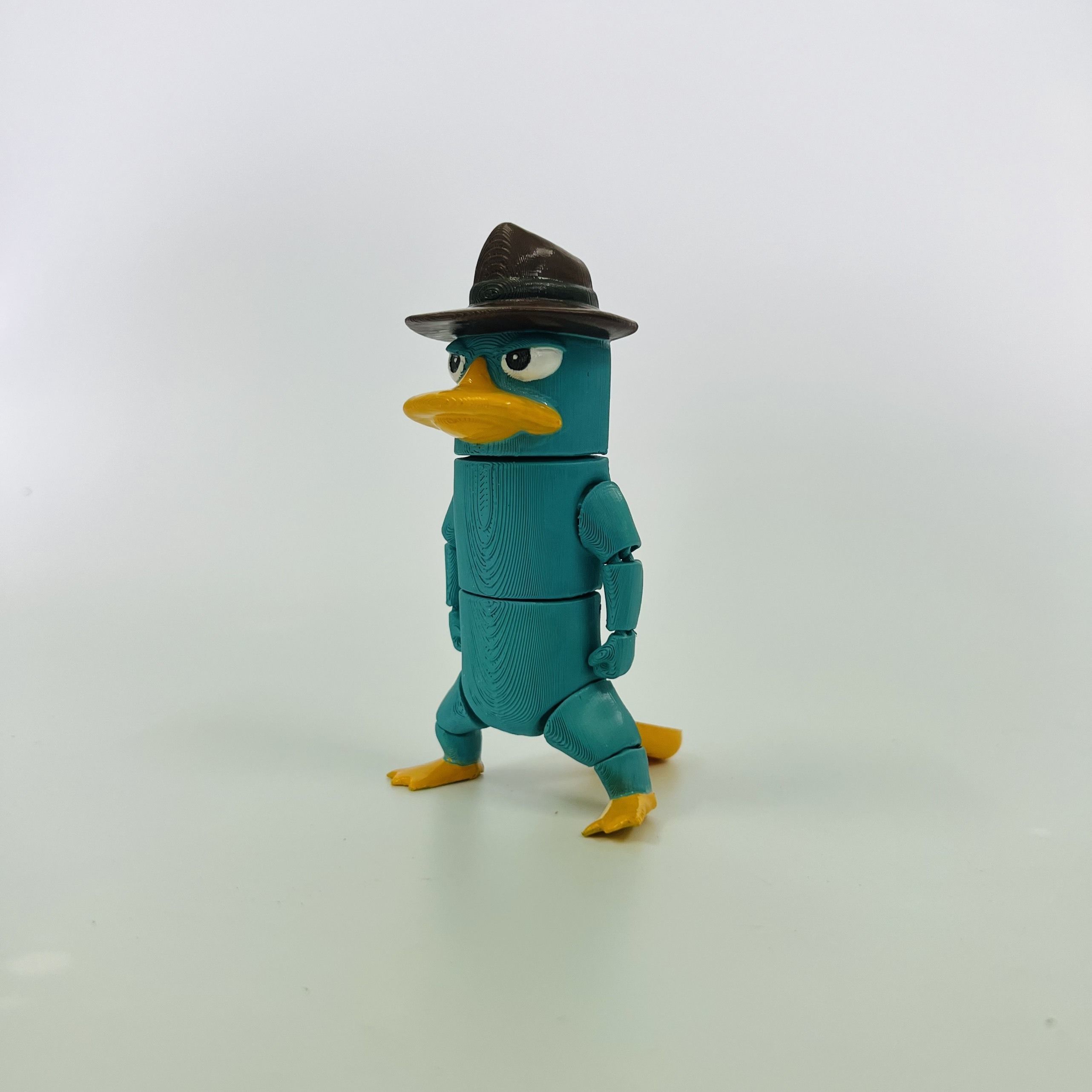 PERRY THE PLATYPUS FLEXIBLE ARTICULATED 3D print model_3