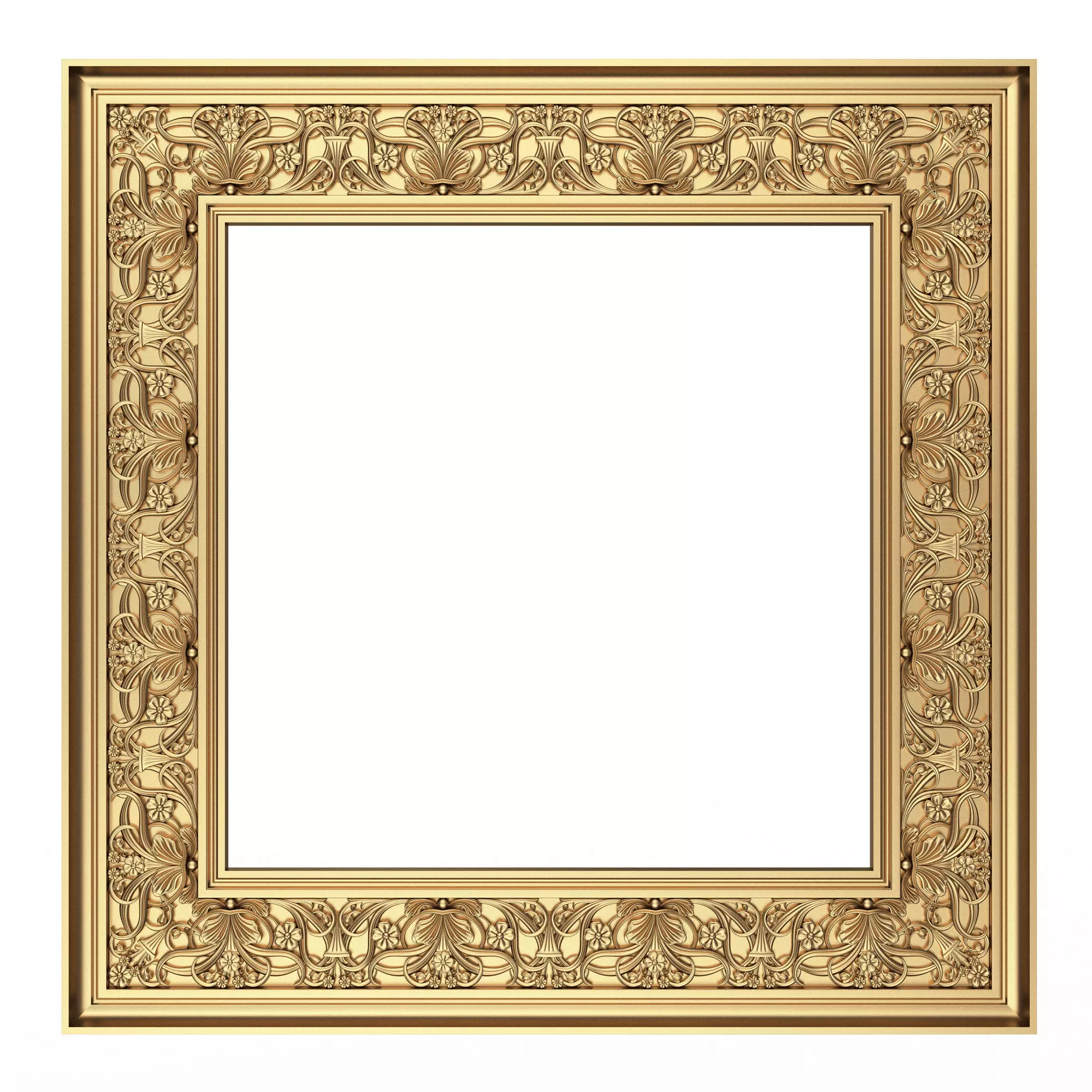 Classic Frame and Mirror 079 Low-poly 3D model