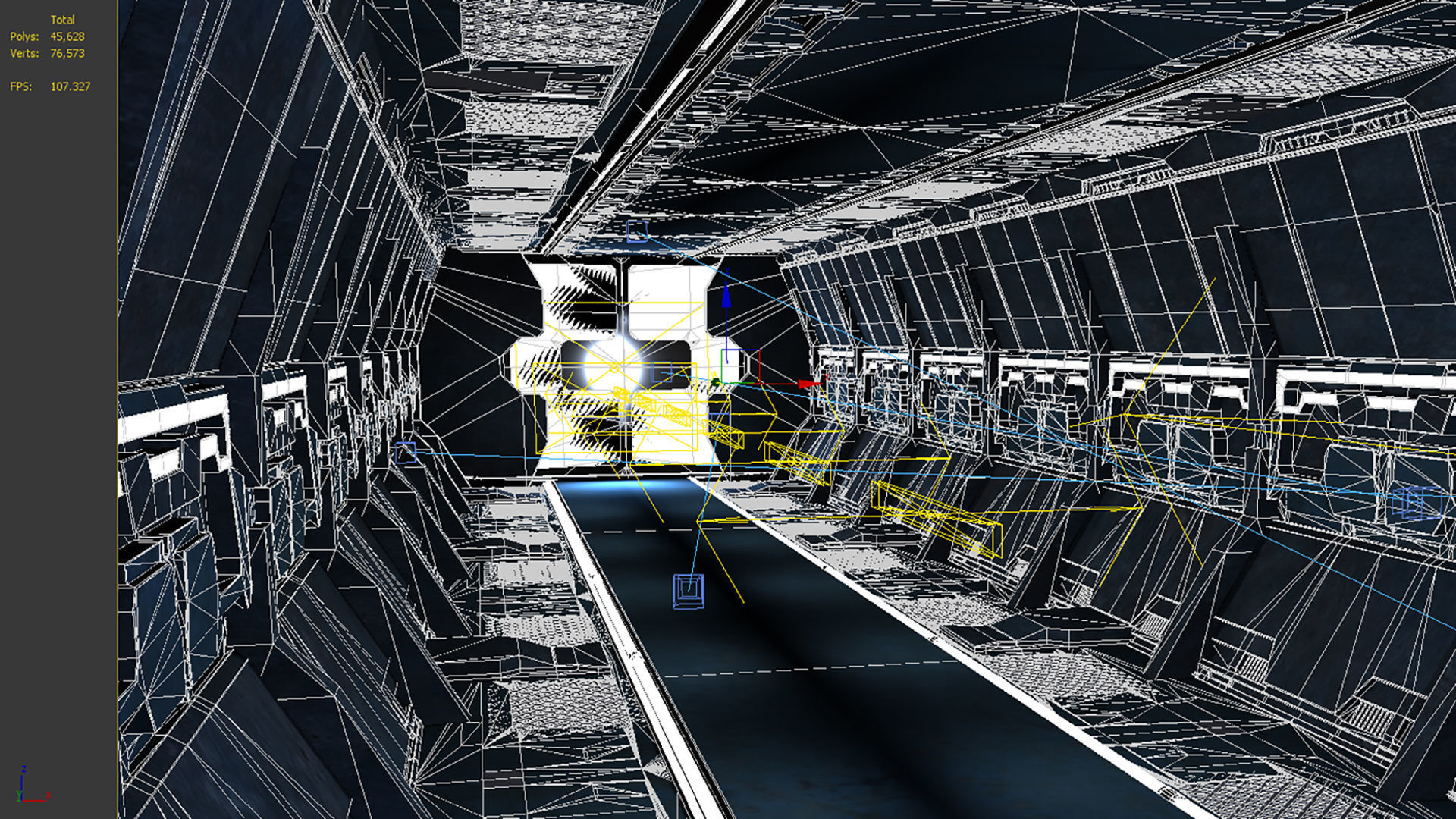 Science-fiction Gates space corridors  mechanical models 3D model_5