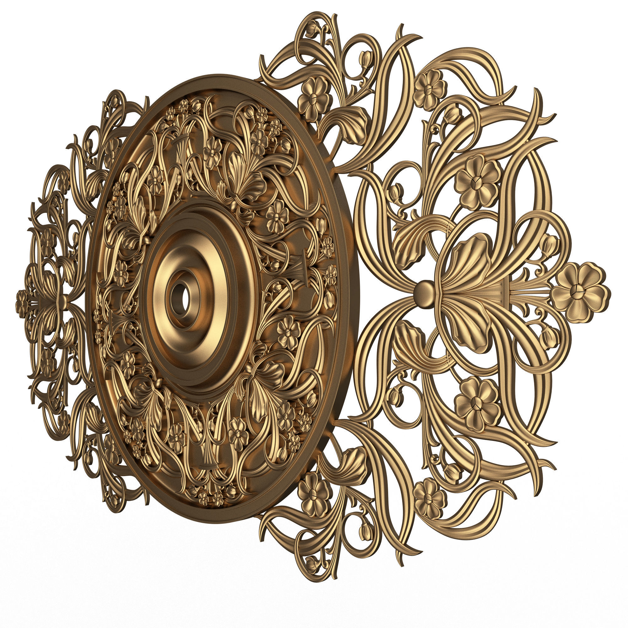 Ceiling Rosette 08 Low-poly 3D model_2