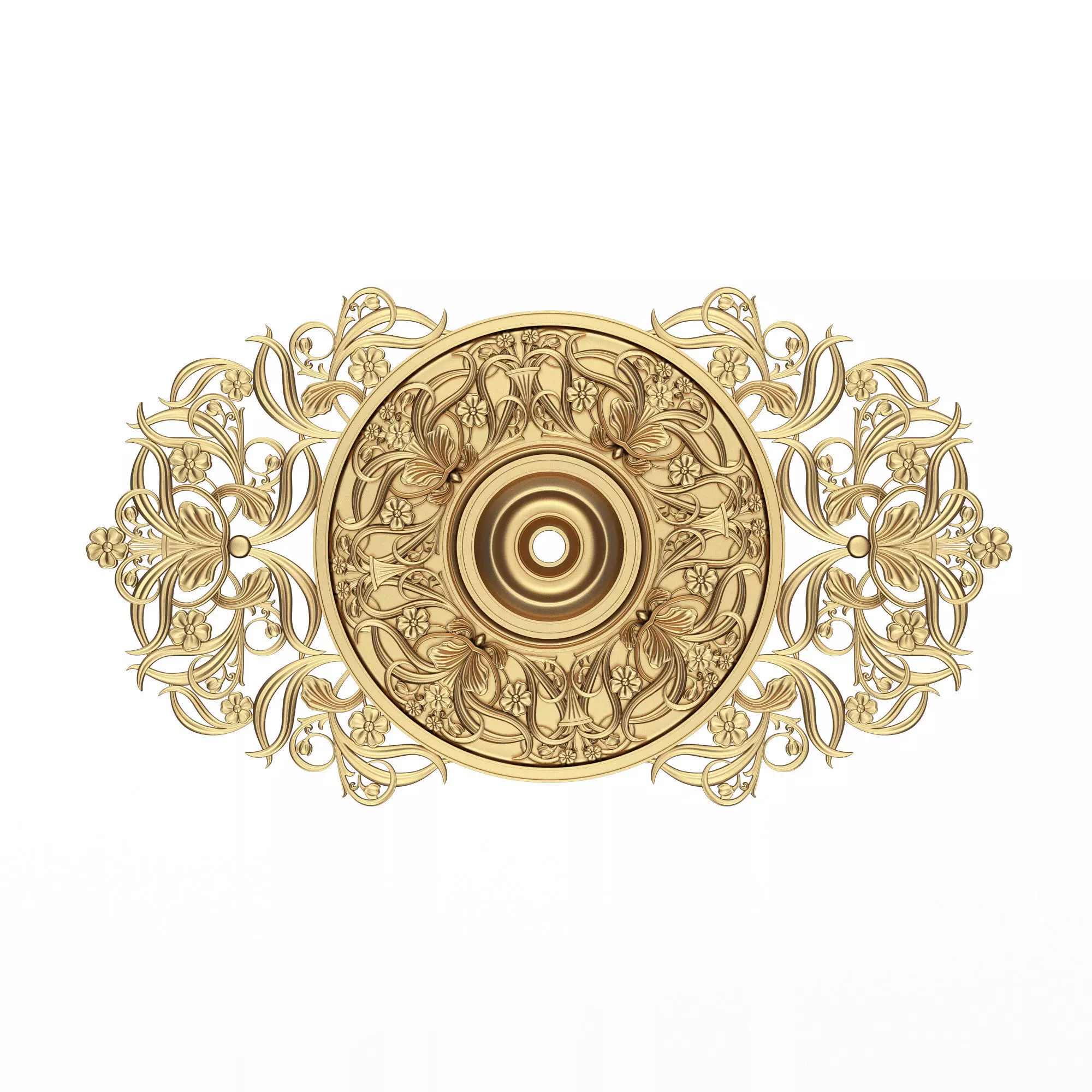 Ceiling Rosette 08 Low-poly 3D model_0