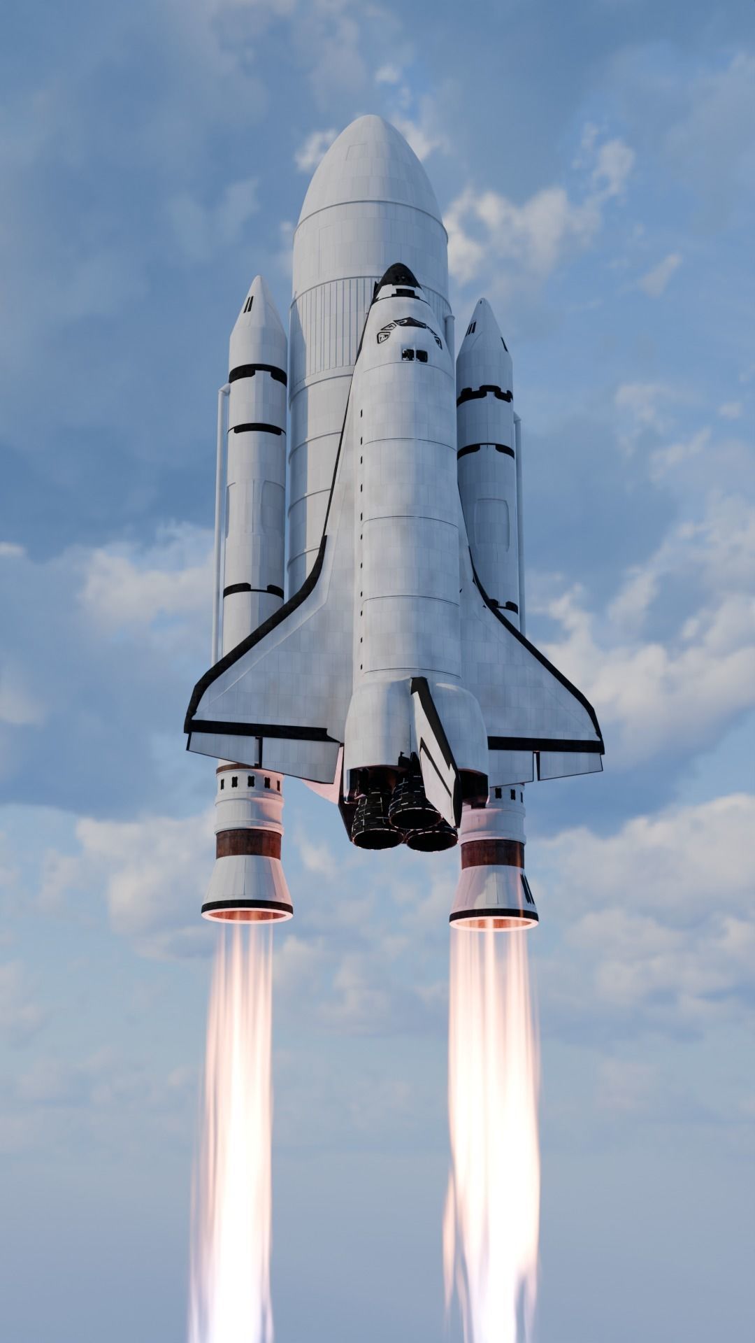 shuttle rocket STS-135 Free low-poly 3D model_1