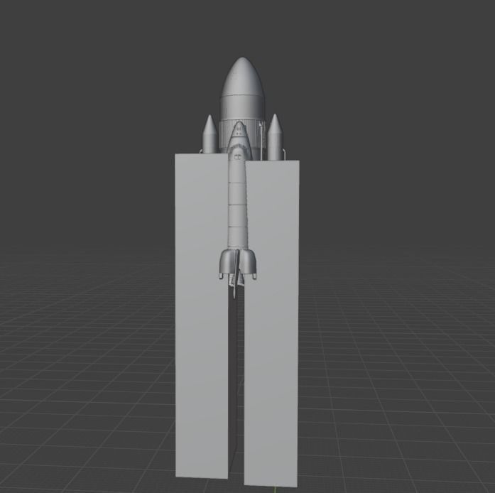 shuttle rocket STS-135 Free low-poly 3D model_2