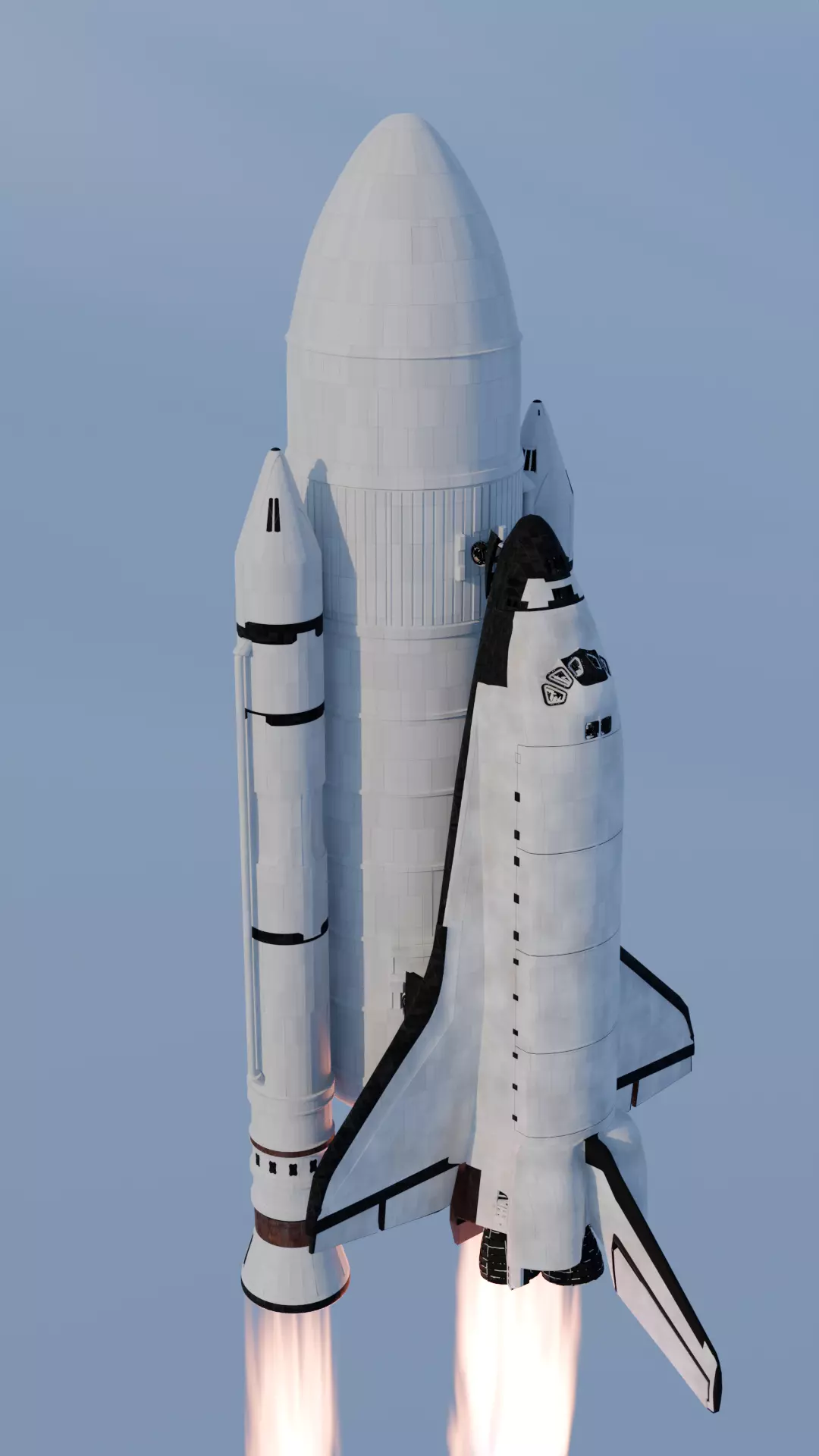 shuttle rocket STS-135 Free low-poly 3D model_0