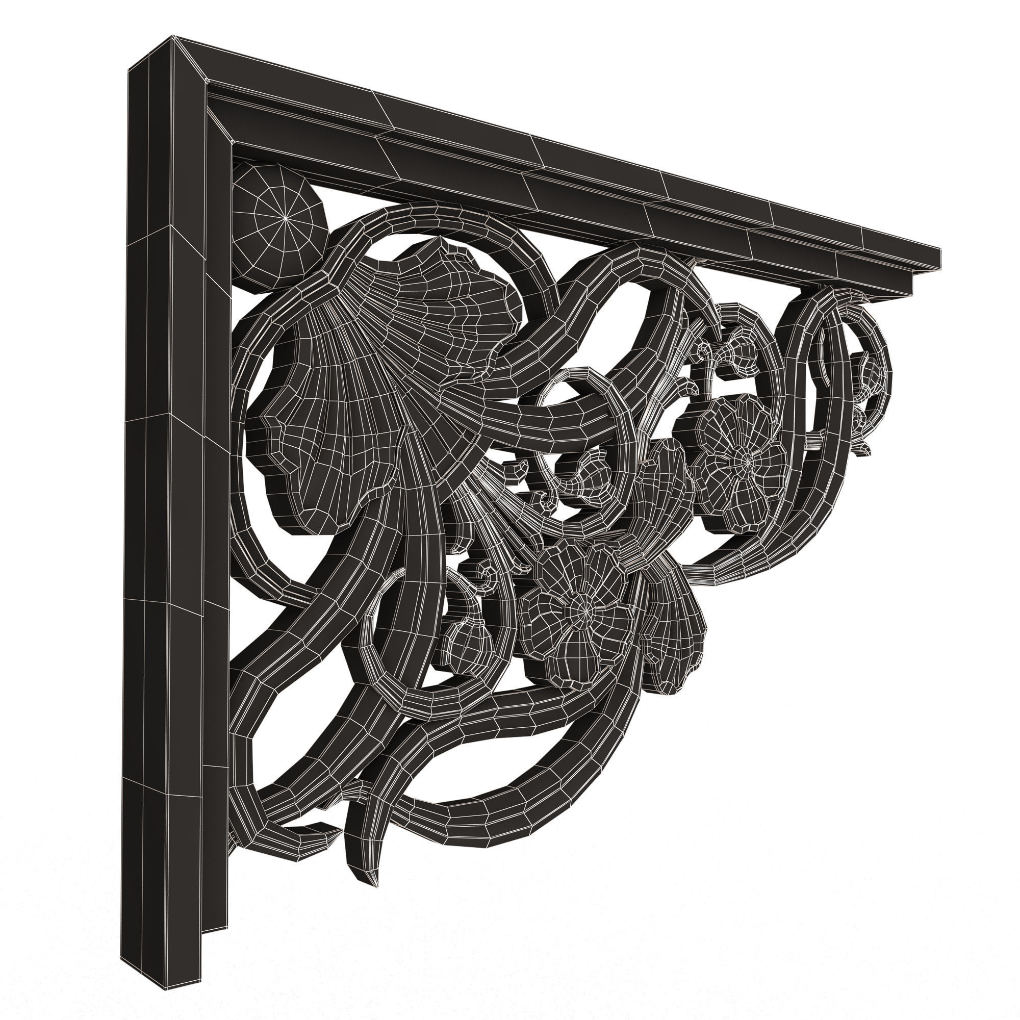 Stair Brackets 04 Low-poly 3D model_15