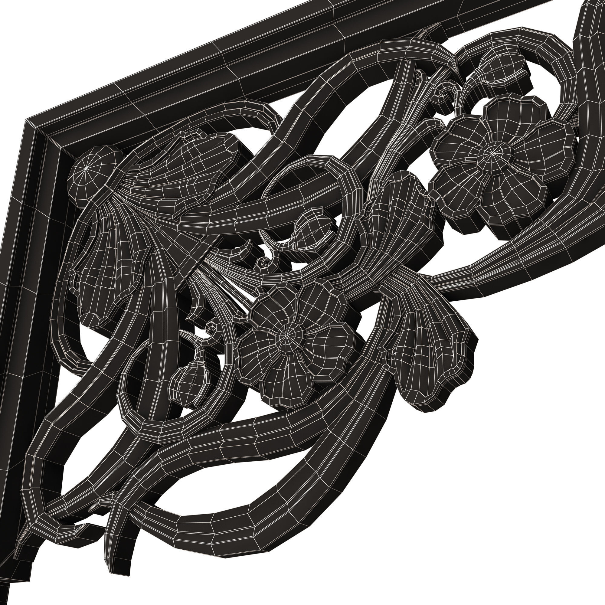 Stair Brackets 04 Low-poly 3D model_16