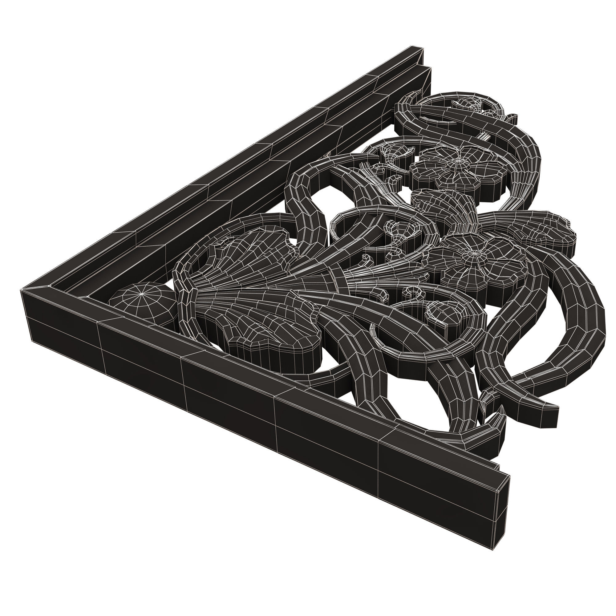 Stair Brackets 04 Low-poly 3D model_17