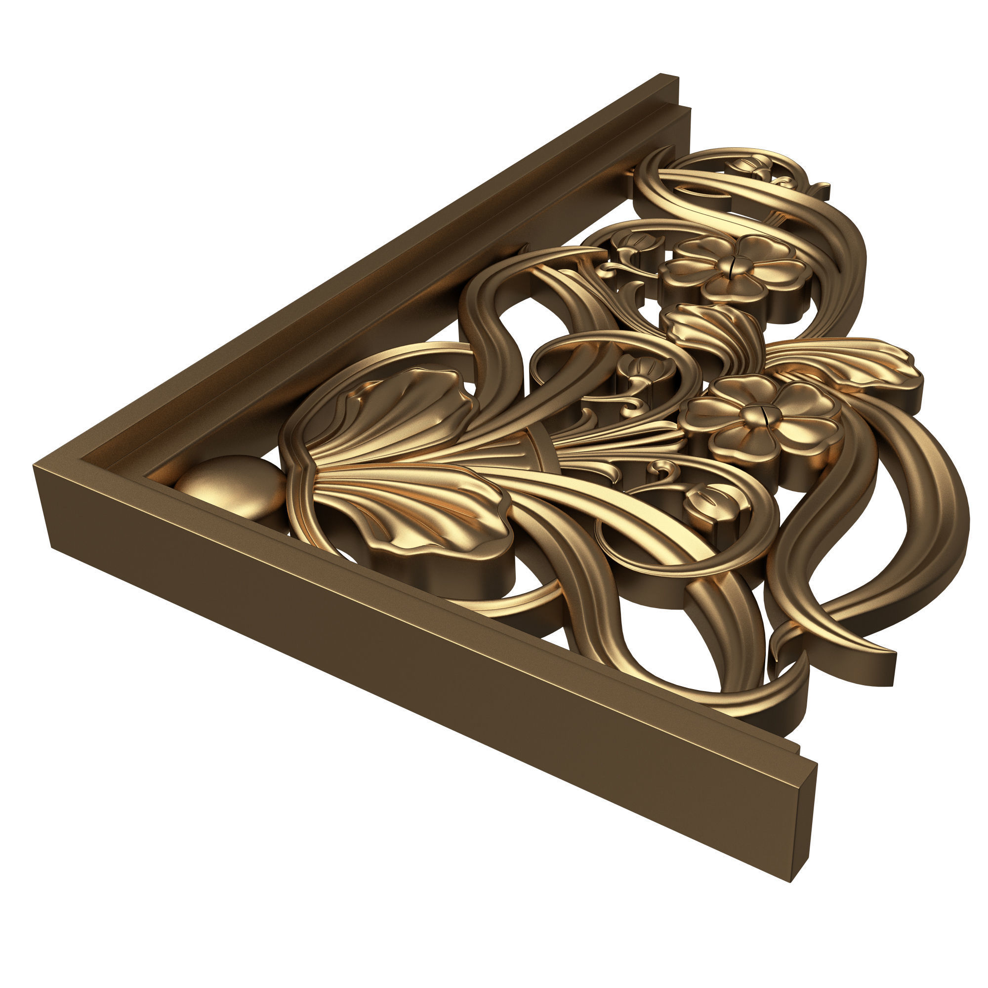 Stair Brackets 04 Low-poly 3D model_5