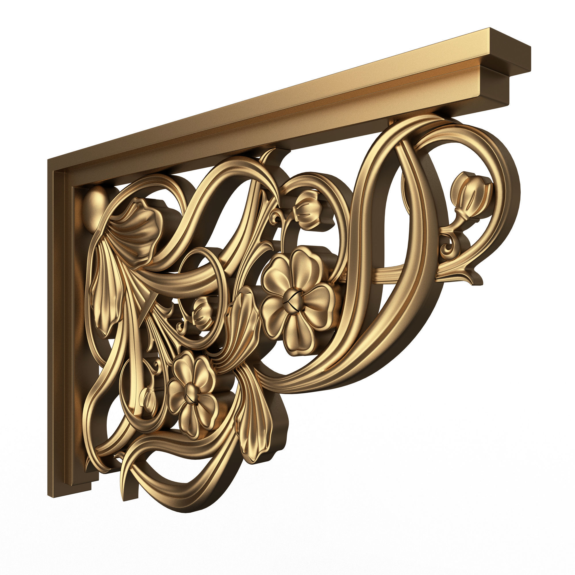 Stair Brackets 04 Low-poly 3D model_2