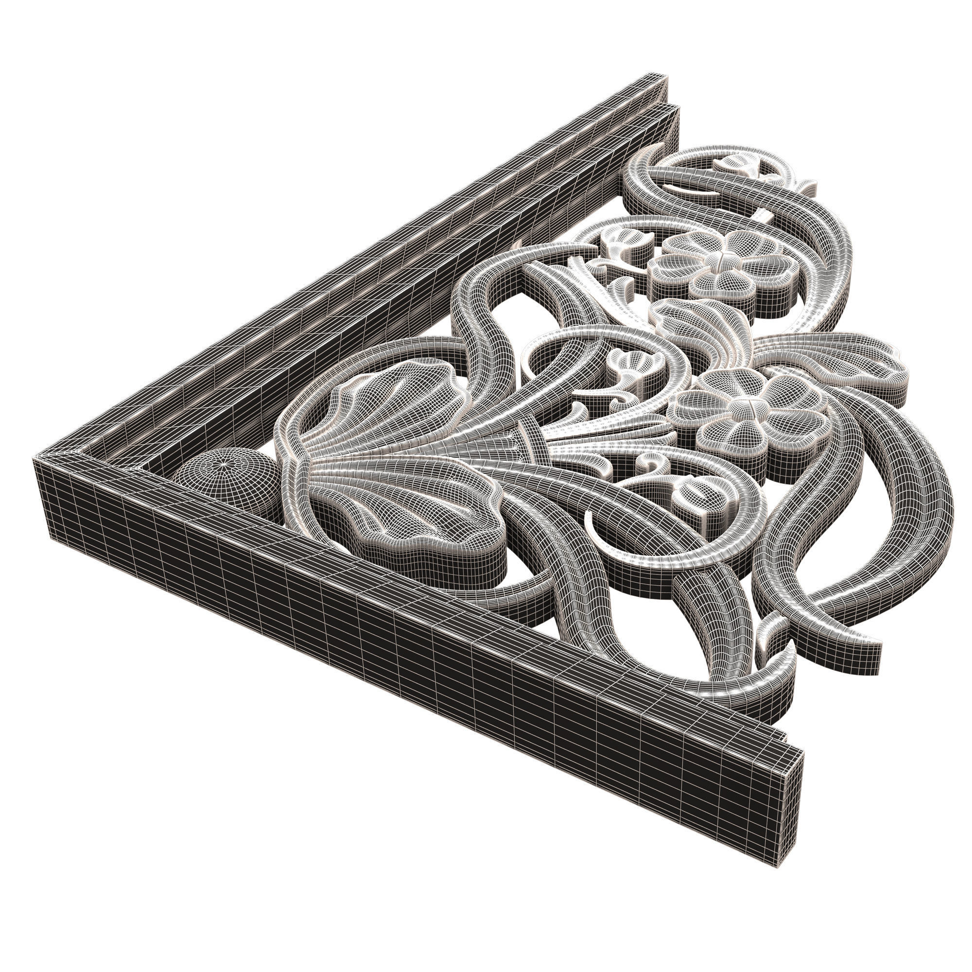 Stair Brackets 04 Low-poly 3D model_11